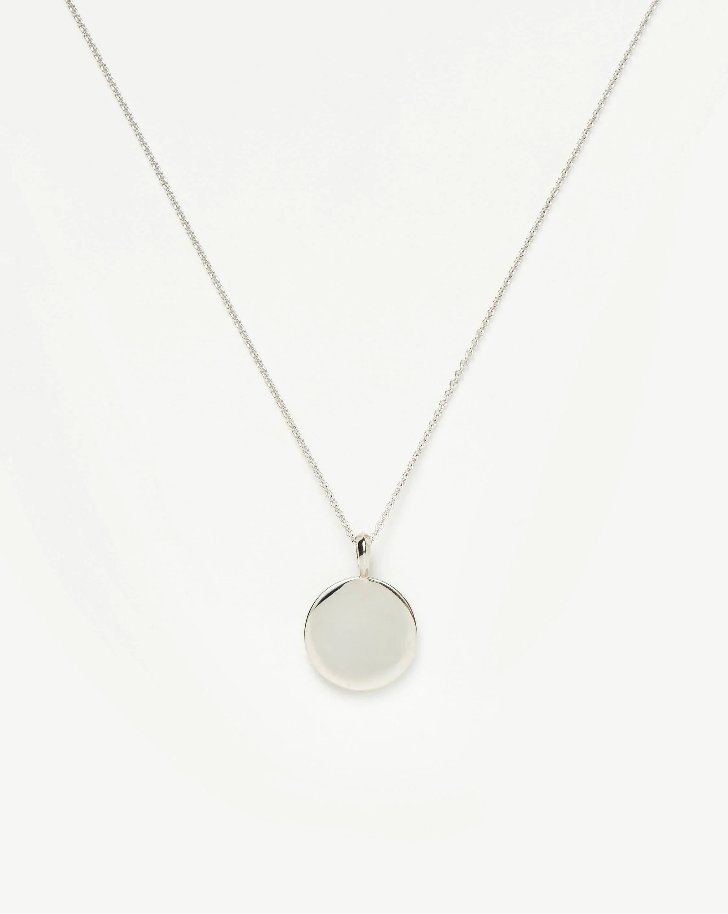 Personalized Engravable Round Necklace | Sterling Silver Pendant for Women | Gift for Mom, Wife, Anniversary & Special Occasions