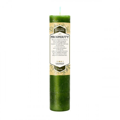Blessed Herbal Original Prosperity Candle - Handmade Soy Wax Candle for Home, Meditation & Spiritual Rituals