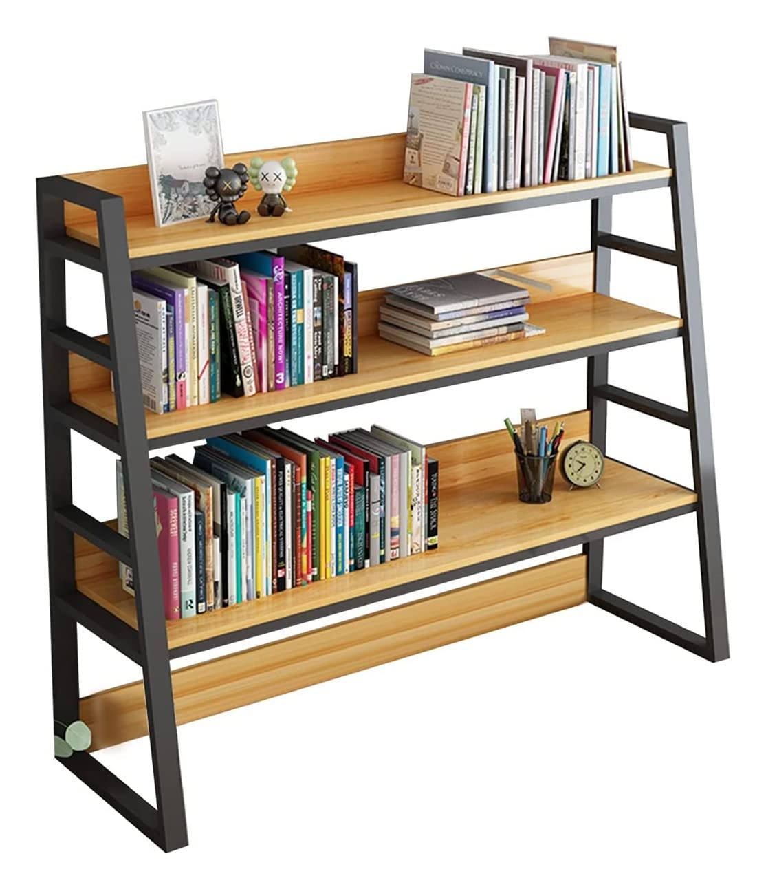 3-Tier Adjustable Desktop Ladder Bookcase - Multipurpose Countertop Organizer Shelf for Home, Office & Dorm | Perfect for Storing Books, Office Supplies & Decor (115cm, Multiple Colors) | Ideal Workspace & Study Organization Solution