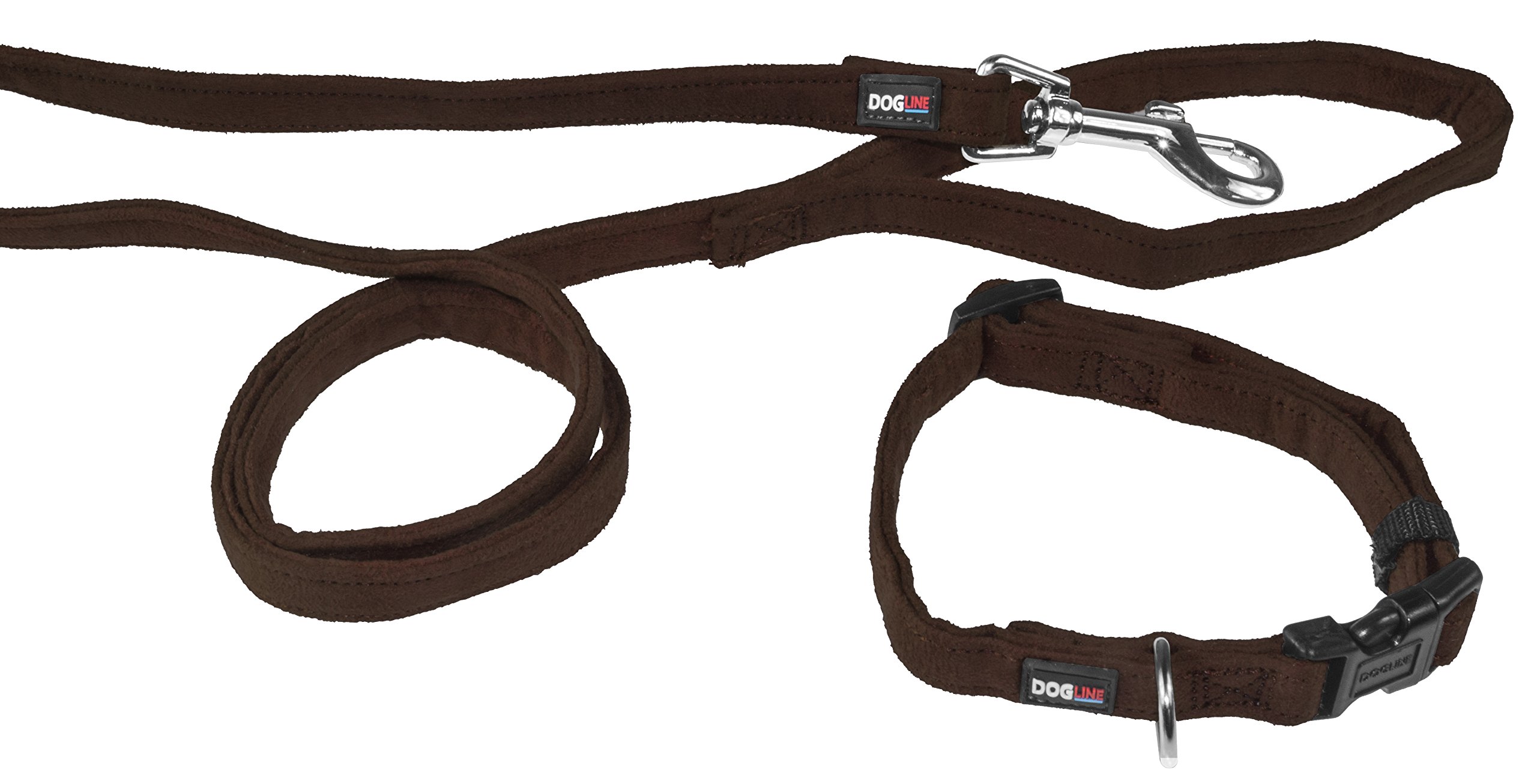 Soft Padded Microfiber Dog Collar & Leash Set - Adjustable (5/8