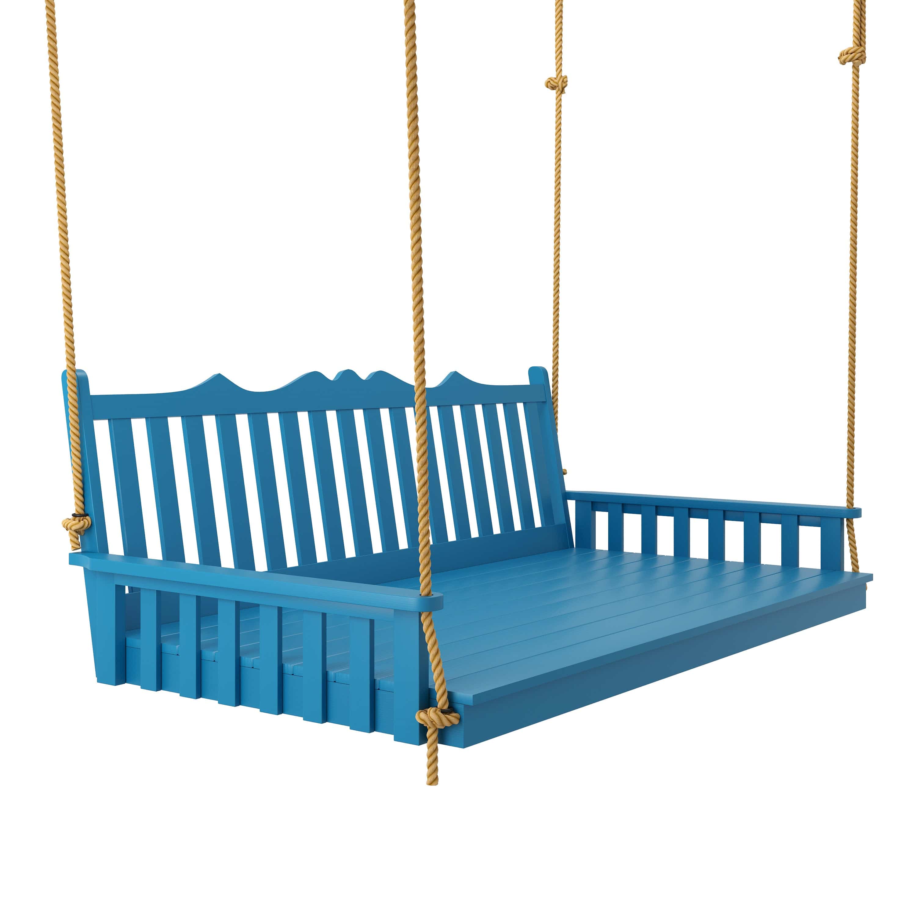 Keystone Amish Co. York Porch Swing Bed - Handcrafted Cedar Wood Outdoor Hanging Daybed for Patio, Garden, and Backyard Relaxation