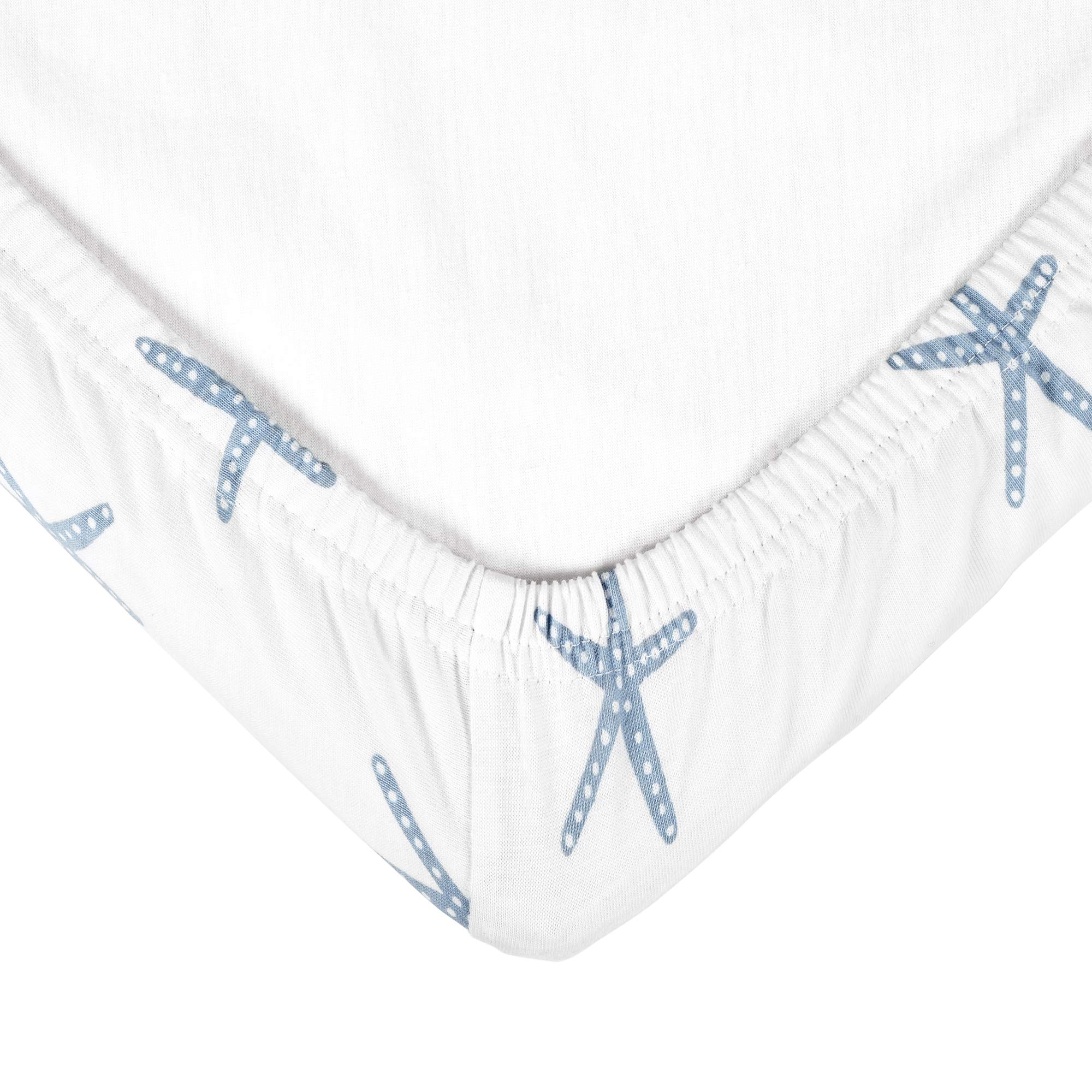 Lush Decor Organic Cotton Baby Changing Pad Cover 2-Pack - Blue for Nursery & Travel