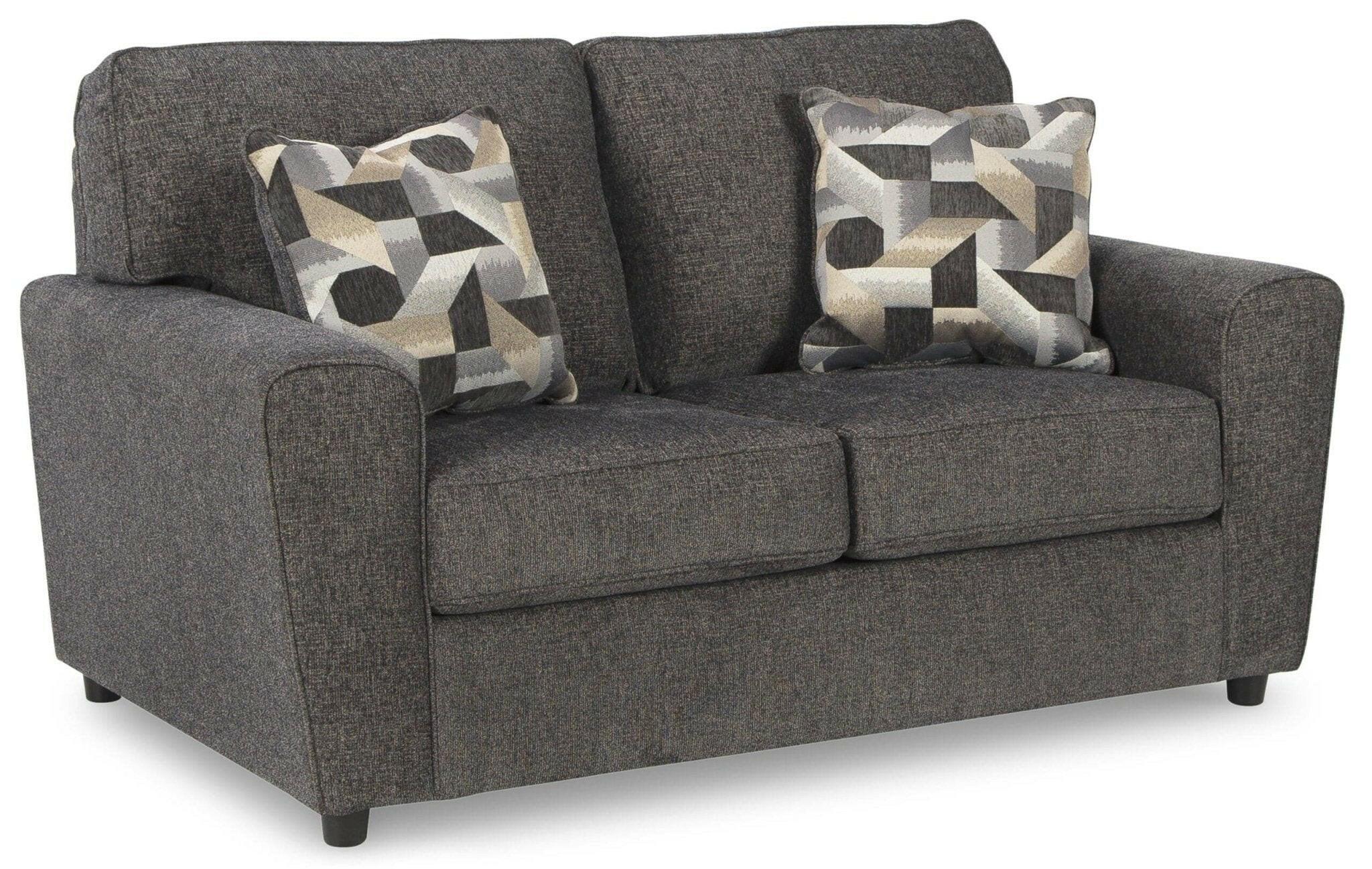 Cascilla Slate Loveseat 2680435 - Modern 2-Seater Couch for Living Room, Small Space & Apartment - Perfect for Relaxing, Entertaining & Home Decor