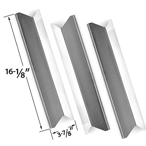 Perfect Flame SLG2007A & SLG2008A Gas Grill Repair Kit - 3 Stainless Steel Heat Shields + Burner Support Bracket - Replacement Parts for Outdoor BBQ Grill Maintenance & Backyard Cooking