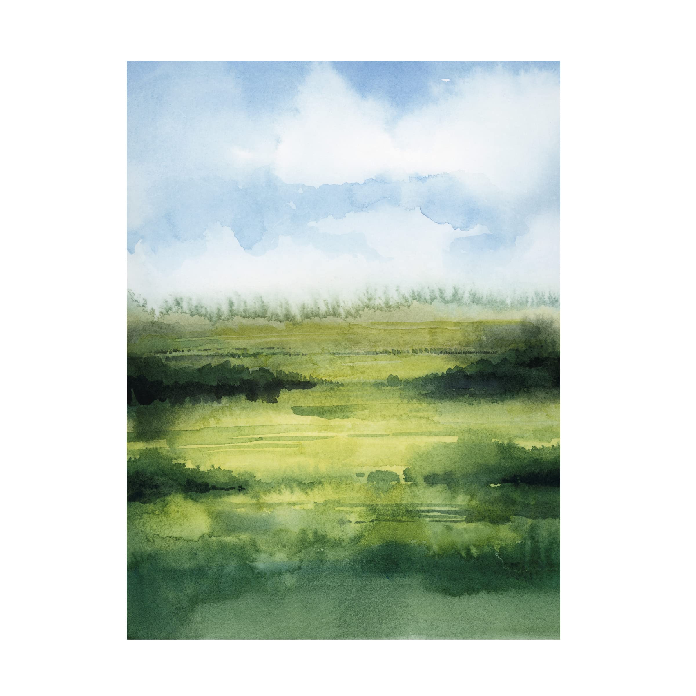 Grace Popp 'Fenland Glow I' Canvas Wall Art - Handmade Landscape Painting for Living Room, Bedroom & Office Decor - Premium Trademark Fine Art Collection