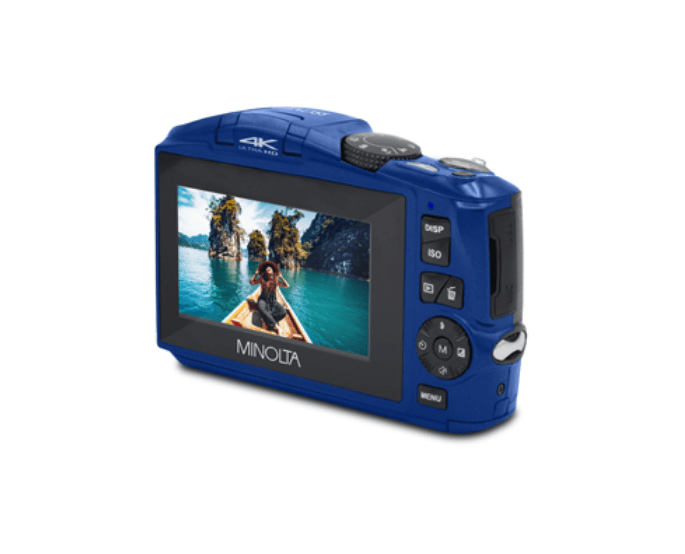 MINOLTA MND55 64MP Autofocus Digital Camera with 4K Ultra HD Video, WiFi Connectivity & Bluetooth (Blue) - Perfect for Travel Photography, Vlogging, and Outdoor Adventures