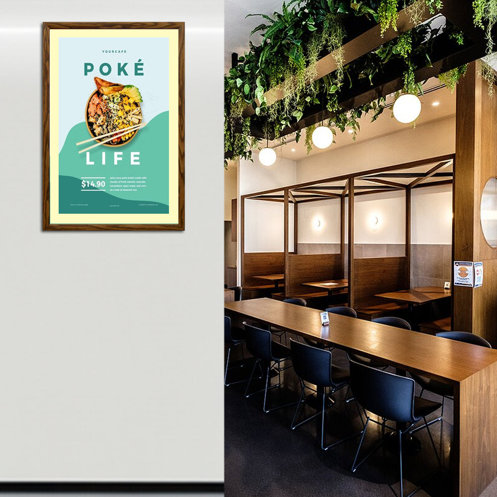 16x20 Designer Wood Snap Frames for Posters - 2 Wide Matboard Included - Perfect for Home Decor, Office Display & Art Gallery Exhibitions