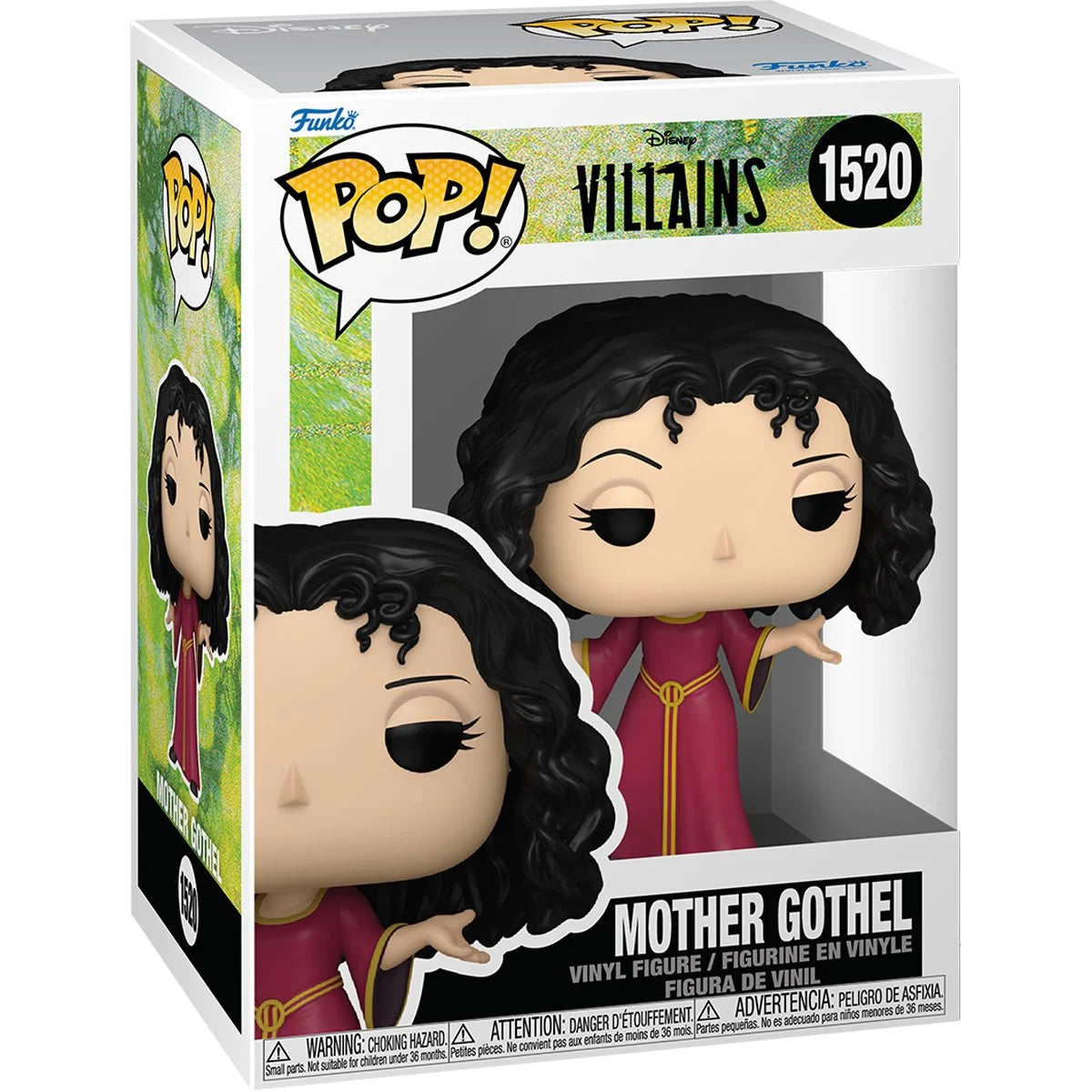 Disney Villains Mother Gothel Funko Pop! Vinyl Figure #1520 - Tangled Collectible Toy for Disney Fans & Pop Culture Enthusiasts - Perfect for Display, Gifts, and Movie-Themed Decor