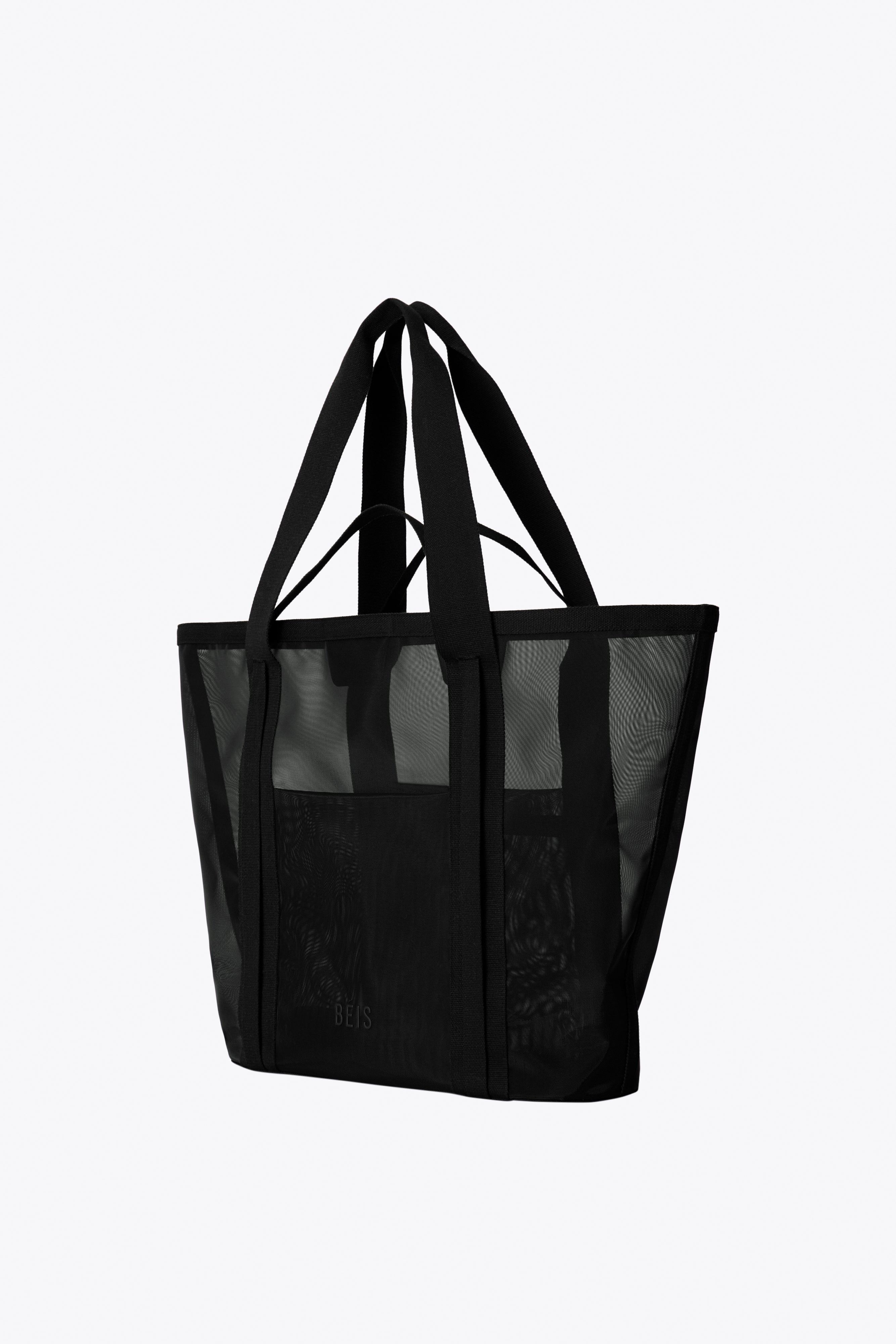 Stylish Black Mesh Beach Tote Bag - Large Waterproof Summer Tote for Women - Perfect for Pool, Beach Vacations, Shopping & Gym