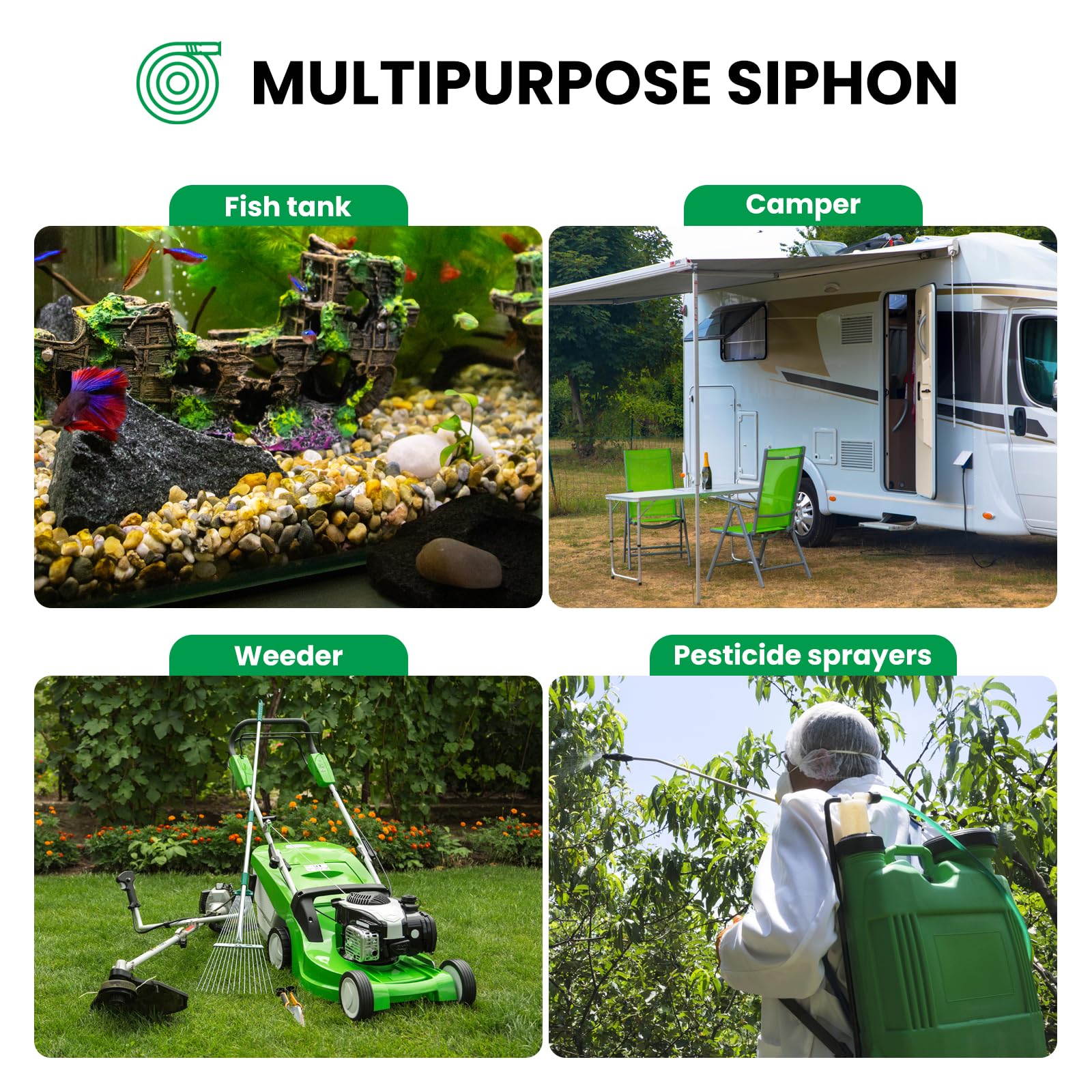 Watflow 6FT Gas Siphon Hose Pump - 1/2