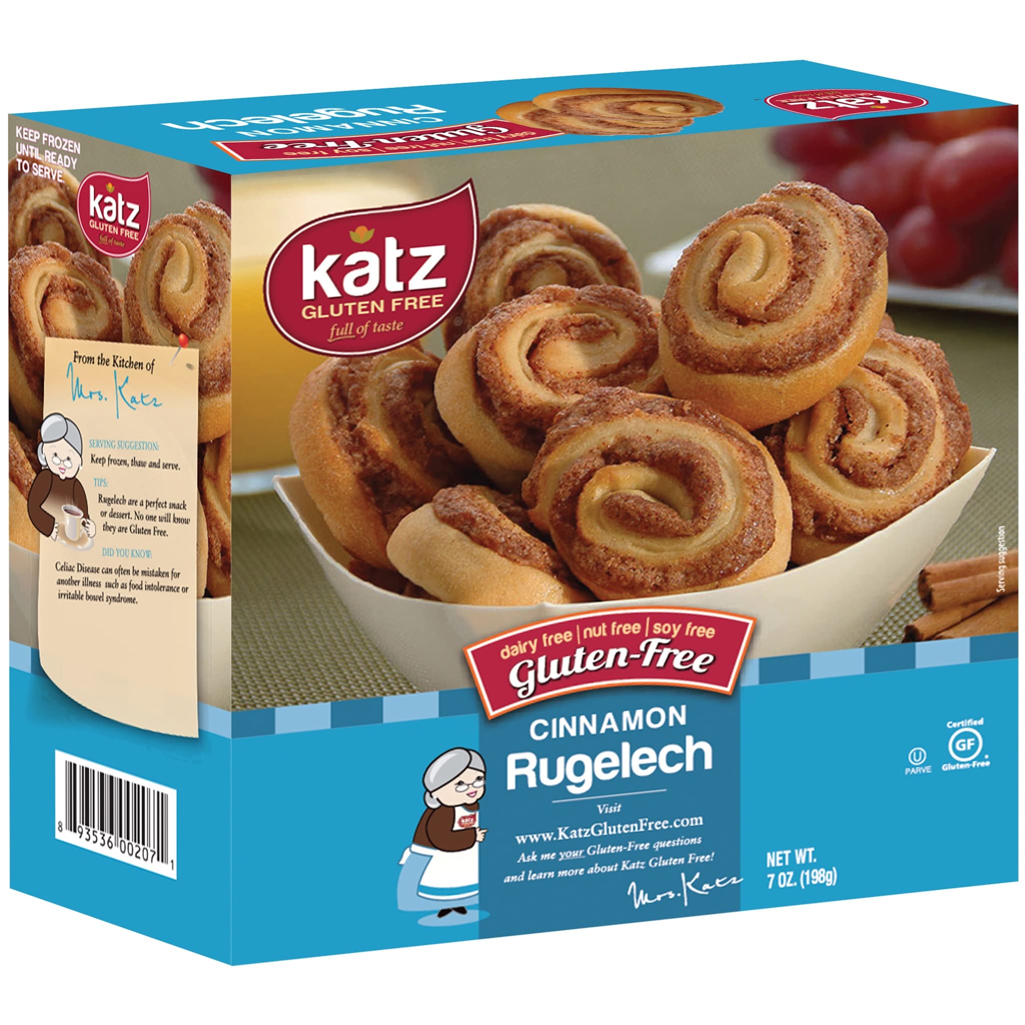 Katz Gluten Free Cinnamon Lovers Variety Pack - 6 Pack | Includes Cinnamon Buns, Toaster Pastries, Rugelach, Donuts & Donut Holes | Nut Free, Soy Free, Kosher Certified | Perfect for Breakfast, Snacks & Desserts | Allergy Friendly Treats for Adults & Kids