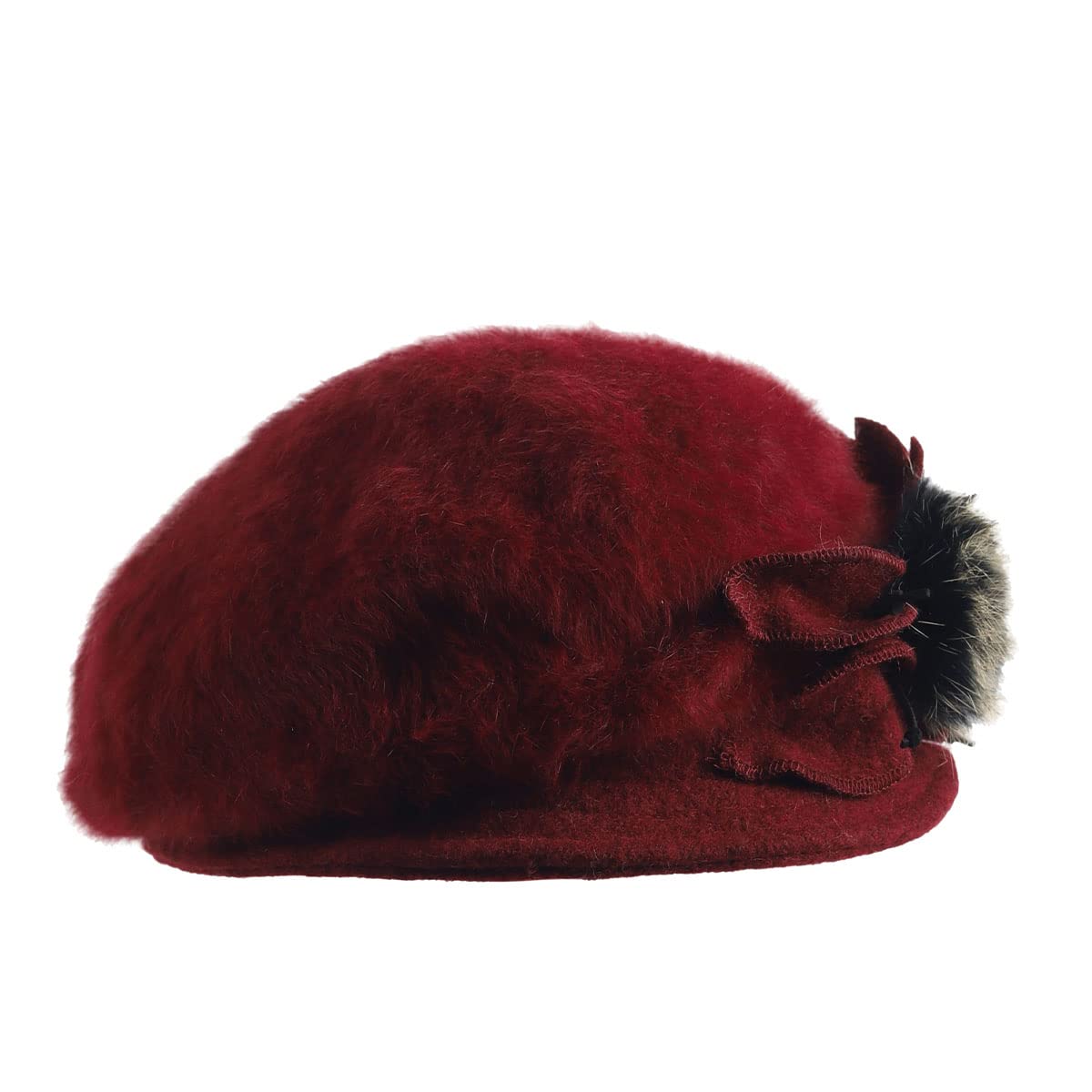 Women's Angola Wool Winter Hats - Handmade Felt Wool Beanie, Beret & Bucket Hats with Bill - Cabbie Newsboy Cap for Cold Weather - Perfect for Skiing, Snowboarding & Winter Fashion