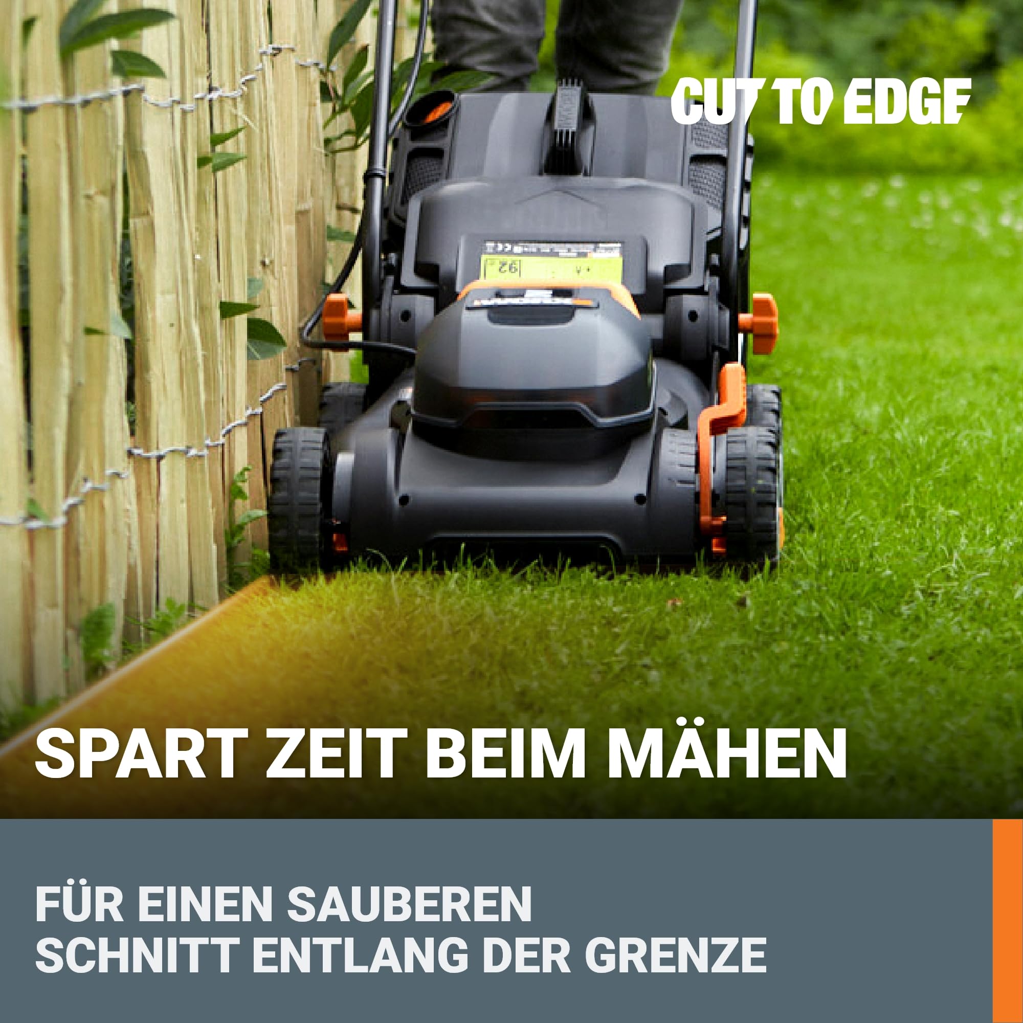 WORX WG743E 40V Cordless Lawn Mower with Mulching Function & PowerShare Battery – Professional Lawn Care for Gardens Up to 500m² – Perfect for Backyard, Front Yard & Medium-Sized Landscaping