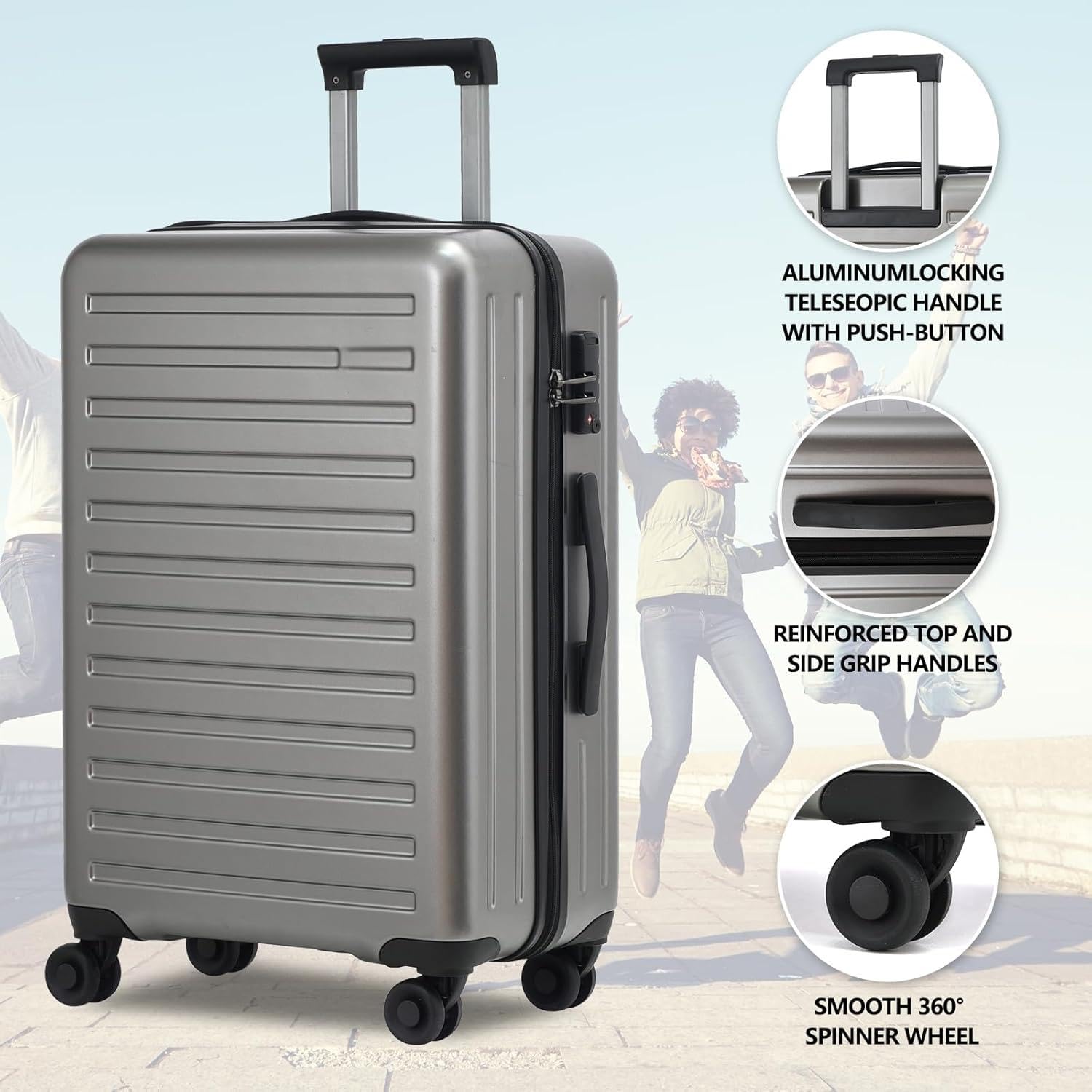 2-Piece Lightweight Hardshell Luggage Set (20