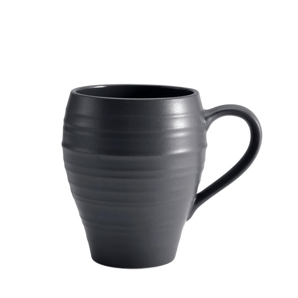 Swirl Graphite 4-Piece Dinnerware Set - Elegant Plates, Bowls, Forks & Spoons for Formal Dining, Dinner Parties & Home Decor