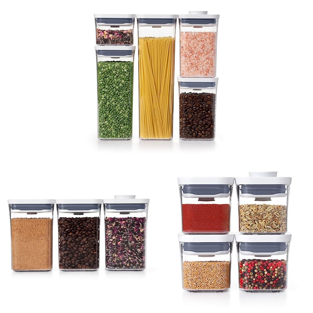OXO Good Grips 5-Piece Airtight Food Storage Container Set - BPA-Free Kitchen Organization for Flour, Sugar & Dry Goods - Perfect for Pantry, Baking & Meal Prep