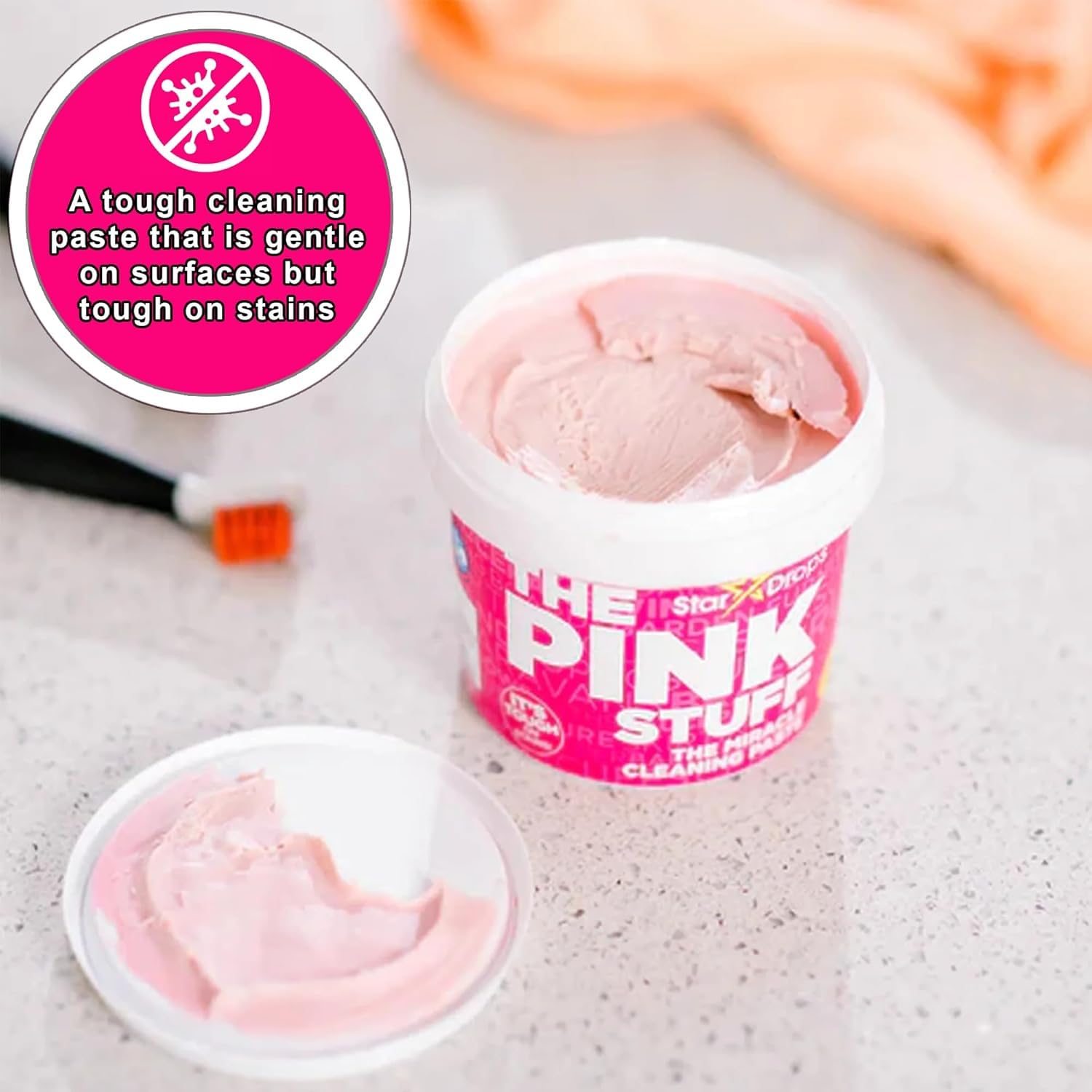 Stardrops The Pink Stuff Miracle All-Purpose Cleaning Paste - Heavy Duty Stain Remover for Kitchen, Bathroom & Home - 3 Pack (International Version) - Perfect for Ovens, Grills, Tiles & More