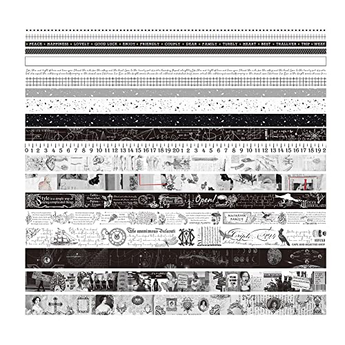20Pcs Retro Washi Tape Set - Kawaii Masking Tape for Scrapbooking, Journaling, Bullet Journal Supplies - Decorative Grid Adhesive Tape for DIY Crafts, Gift Wrapping & Planner Decorations