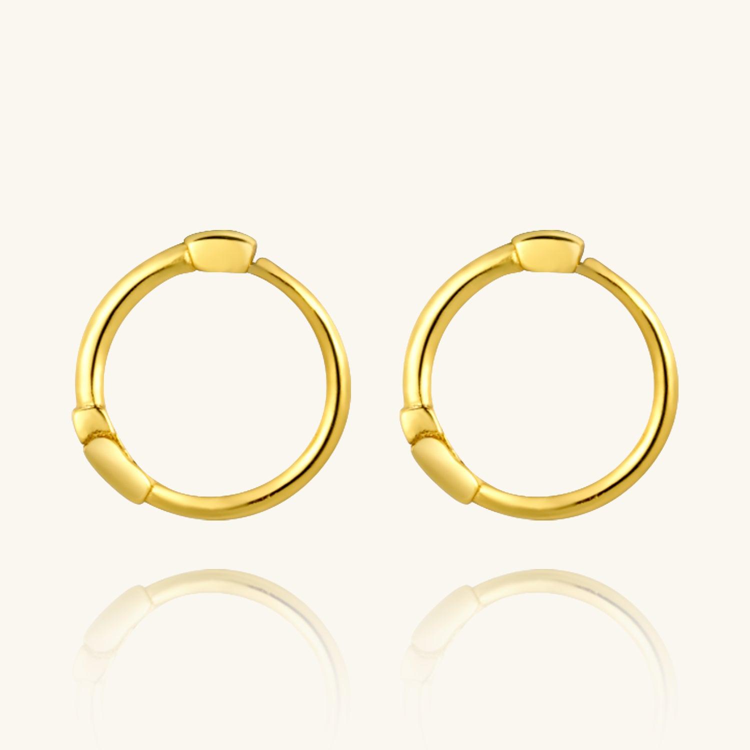 Trendy Easy Huggie Hoop Earrings for Women - 14K Gold Plated Small Hoops - Perfect for Everyday Wear, Work & Date Night