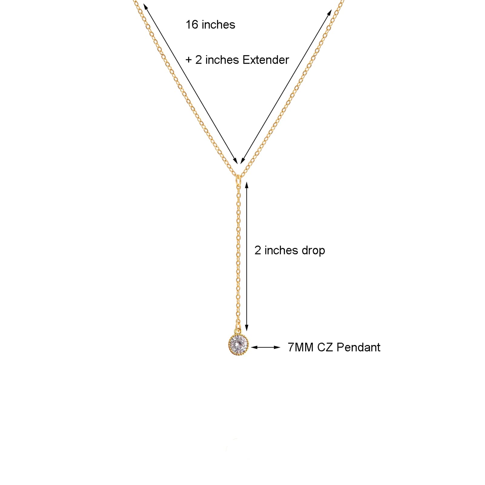 Elegant Gold Y Necklace for Women - Pearl & CZ Pendant, 18K Plated - Perfect for Parties & Gifts