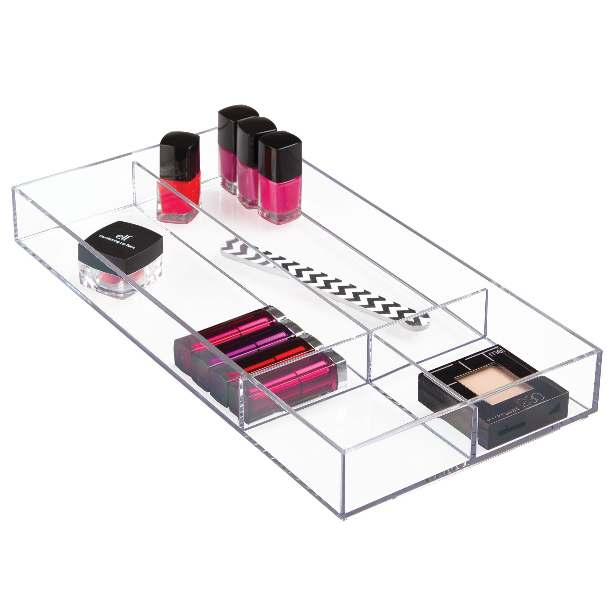 iDesign Clarity Plastic Divided Drawer Organizer - 8