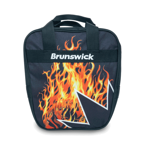 Brunswick Spark Single Tote Flames Bowling Bag - Lightweight & Durable Bowling Accessory for Men & Women - Perfect for League Play, Practice & Tournaments