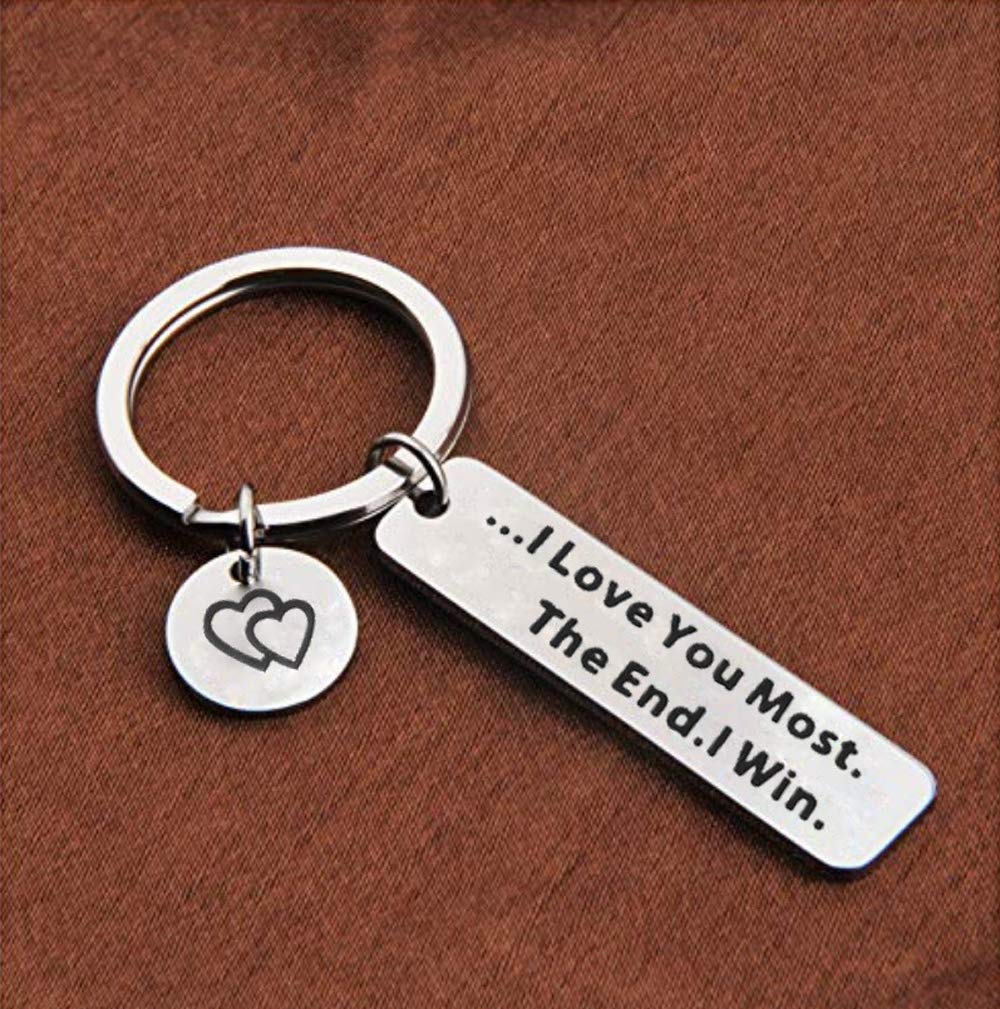 Personalized Couple Keychain Set - Romantic Anniversary, Birthday & Wedding Gifts for Him and Her - Perfect for Wifey & Hubby - Ideal Gift for Couples, Valentine's Day & Special Occasions