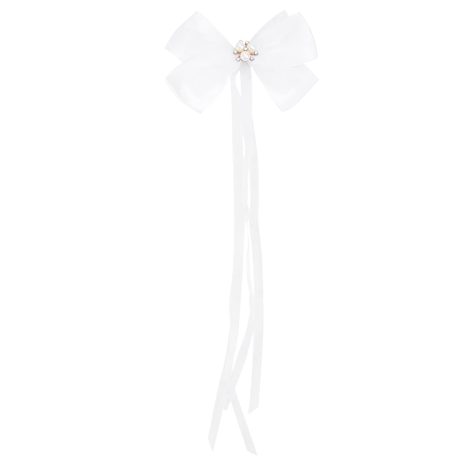 1pc White Lace Wedding Veil Headband with Bowknot Clip - Elegant Fairy Hair Barrette for Women, Bridal Accessories, Flower Girl Hair Clips, Perfect for Weddings, Parties and Special Occasions