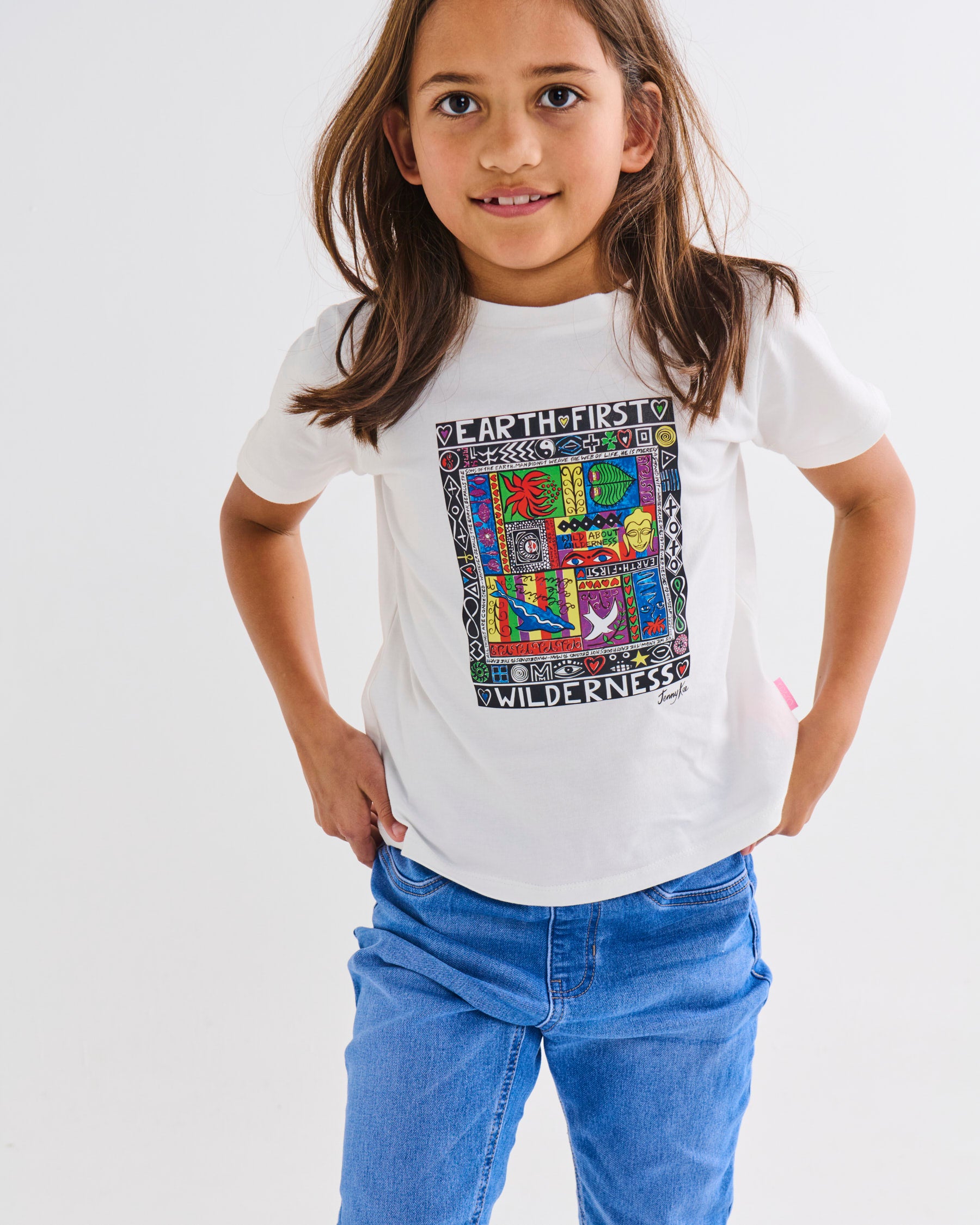 Kip&Co x Jenny Kee Earth First Wilderness Organic Cotton T-Shirt - Eco-Friendly Women's Graphic Tee for Casual Wear & Outdoor Adventures