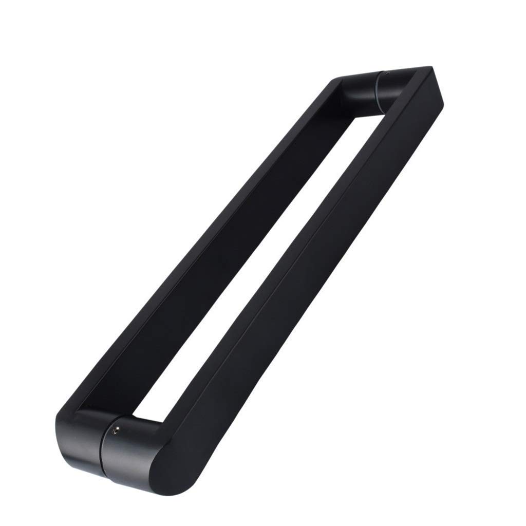 Universal Black Stainless Steel Stair Handrail & Glass Door Handle - Indoor/Outdoor Use for Single Doors, Bathroom & Shower Doors - Durable Push-Pull Design for Home Safety & Accessibility