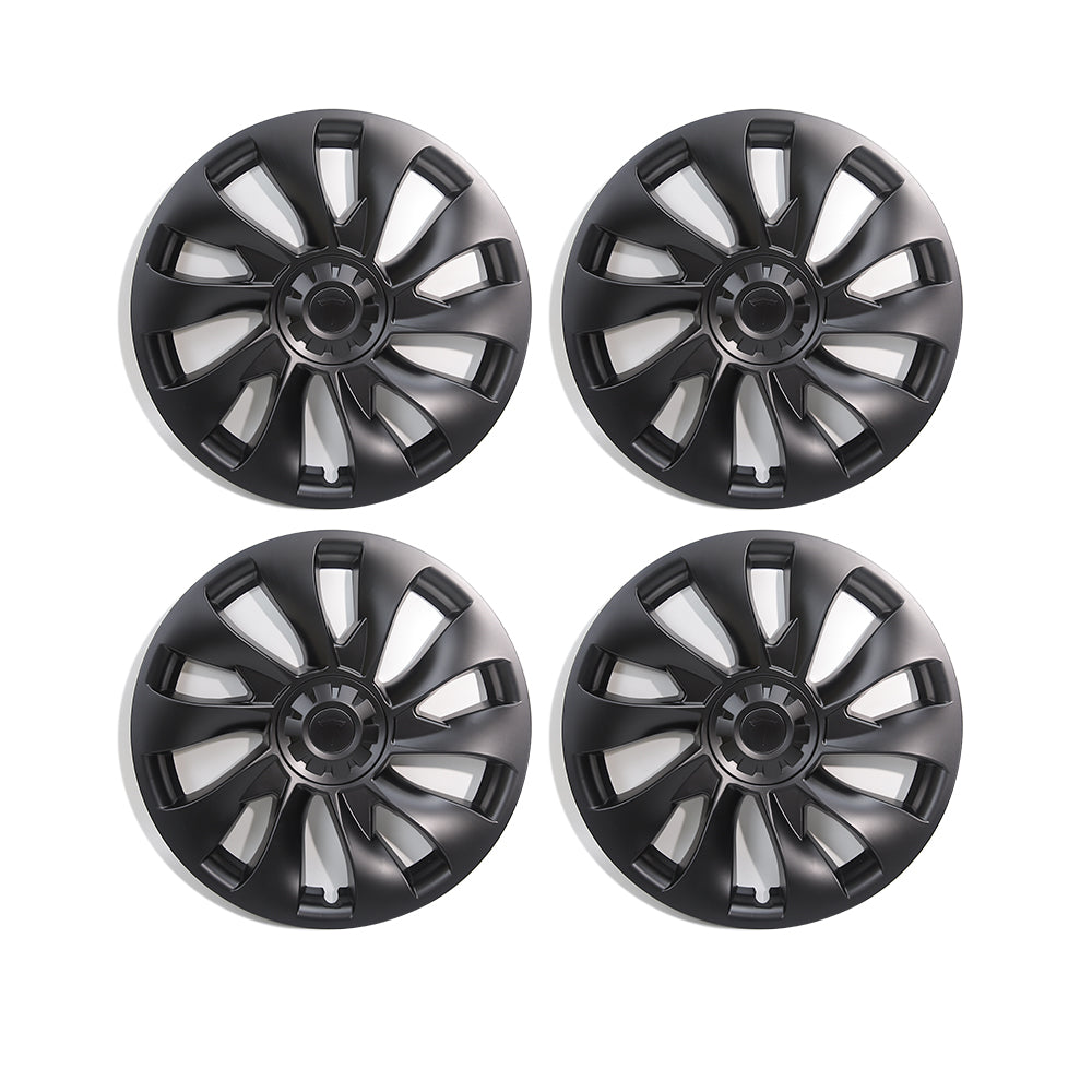 Tesla Model 3 18 Inch Überturbine Wheel Covers Kit - Matte Black Wheel Caps for 2017-2023 Model 3 | Enhance Style & Protect Rims for Daily Driving & Road Trips