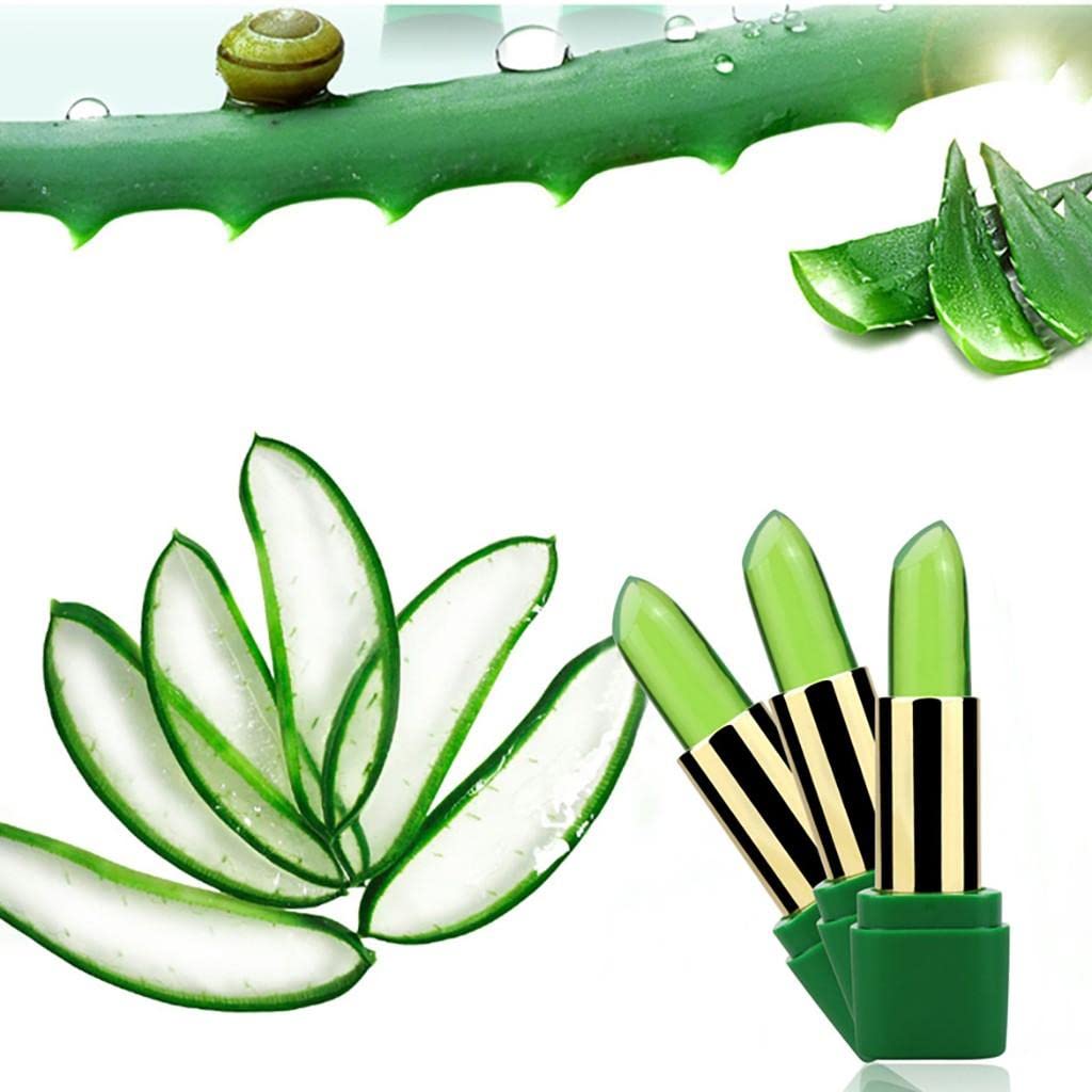 Natural Aloe Vera Tinted Lip Balm - Color Changing Jelly Lipstick with Long Lasting Moisture & Hydration | Women's Lip Care for Daily Use, Makeup & Dry Lips Relief