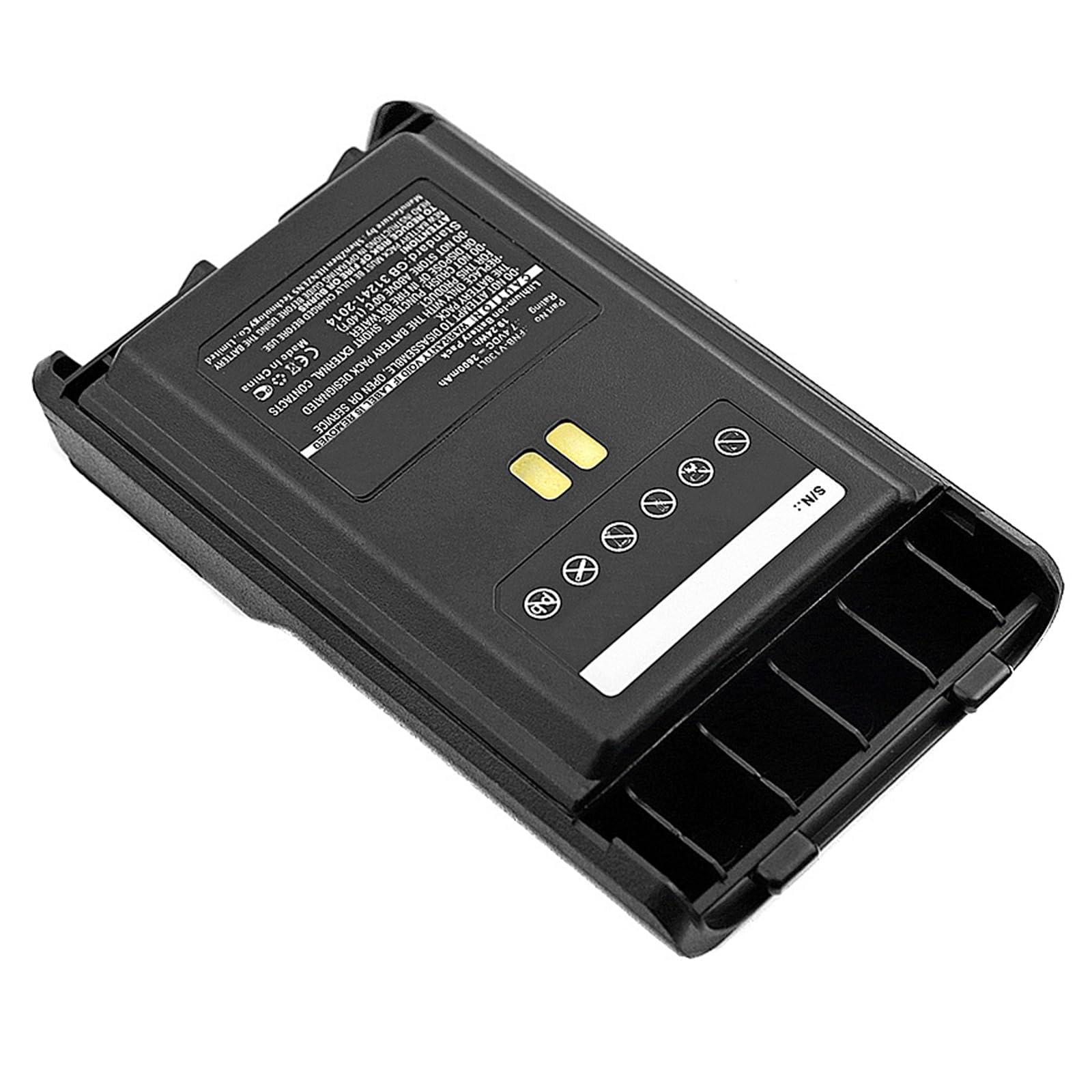 Synergy Digital 2-Way Radio Battery for YAESU VX-351 - 2600mAh Li-ion High Capacity Replacement Battery (FNB-V130LI Compatible) - Perfect for Outdoor Adventures, Emergency Communication & Security Work