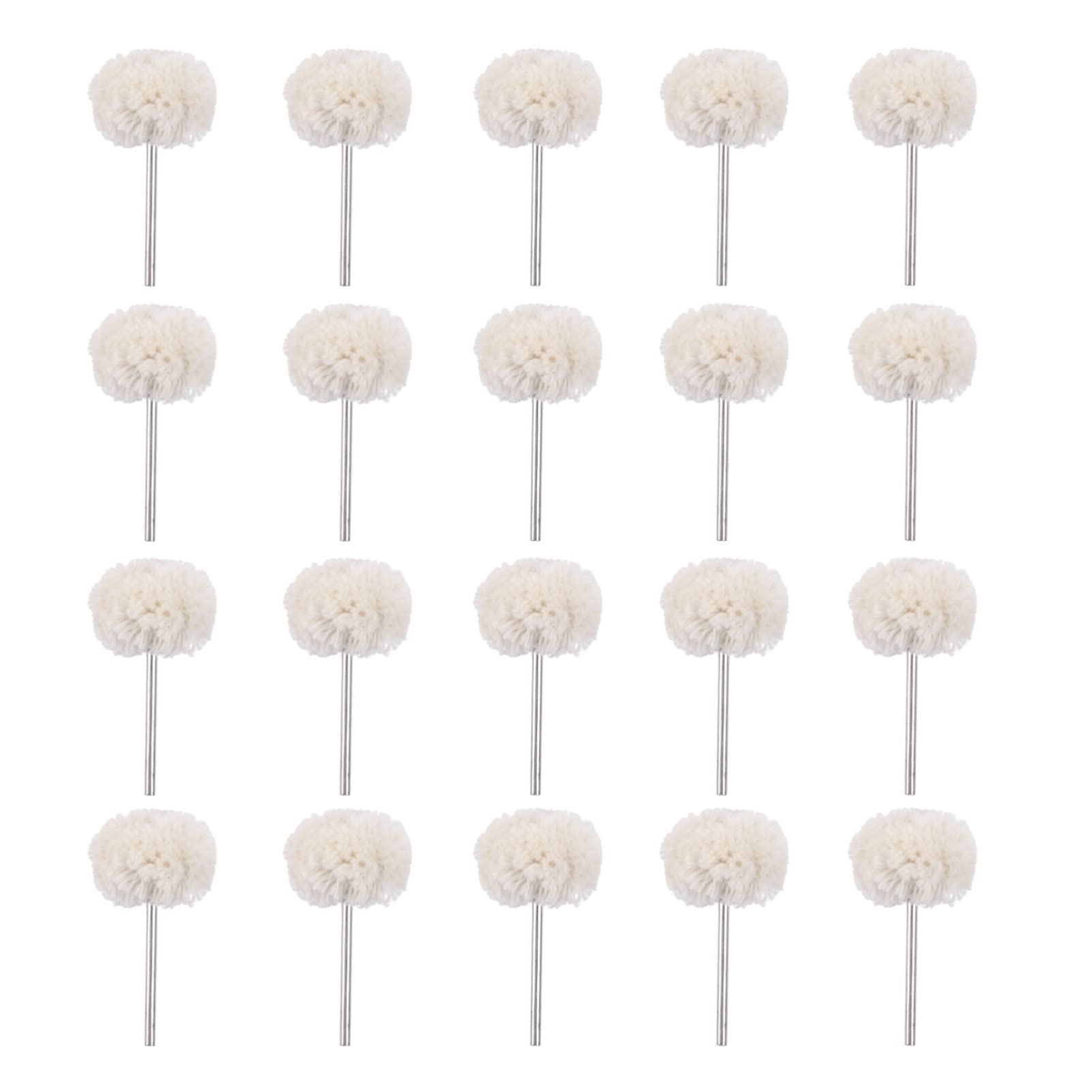 Hemobllo 20-Piece Drill Polishing Wheel Kit - Buffing Pads, Flannelette Polishing Mops & Grinding Heads for Metal, Wood & Auto Detailing - Perfect for DIY Projects & Professional Tool Kits