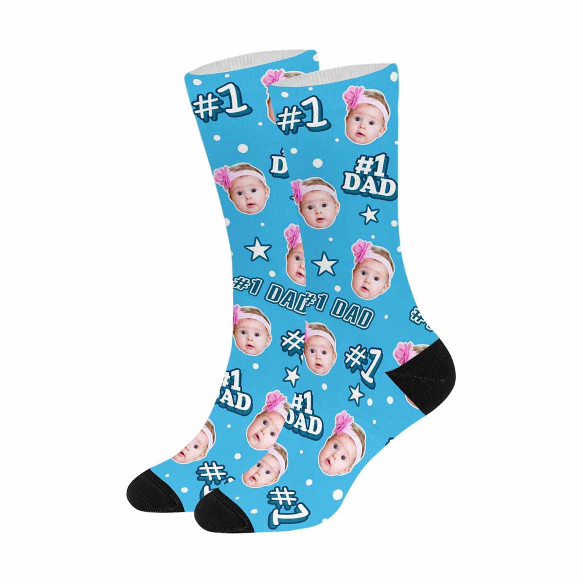 Custom Photo Face Socks - Personalized Novelty Socks for Men & Women | Funny Gift for Dad, Couples & Family | Birthday, Father's Day & Christmas Present