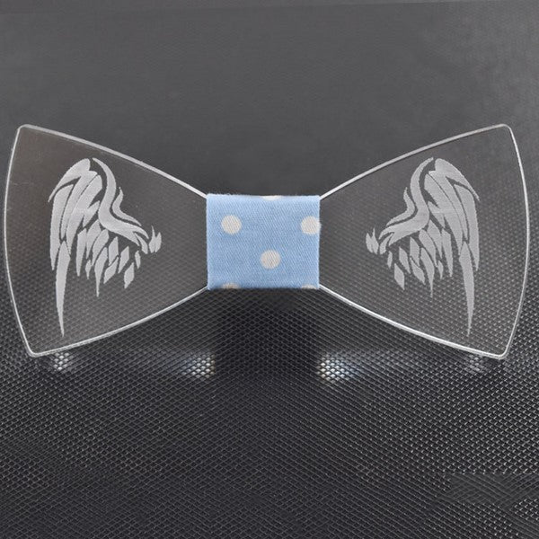 Blue Acrylic Bow Tie - Elegant & Stylish Men's Accessory for Weddings, Parties & Formal Events