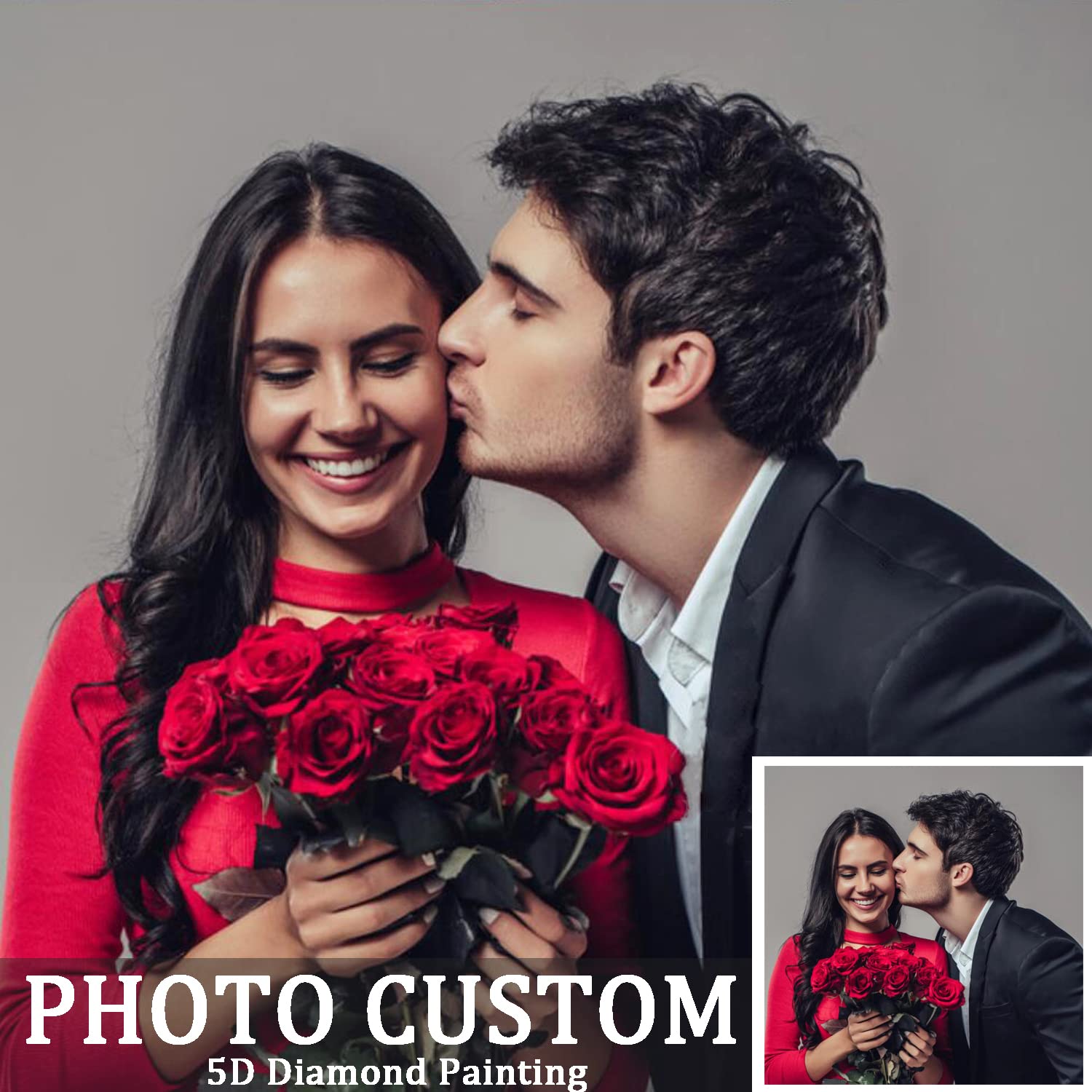 5D Custom Diamond Painting Kit - DIY Personalized Diamond Art Photo with Your Own Picture - Diamond Painting by Numbers for Adults - Perfect for Home Decor, Gifts & Relaxation Therapy
