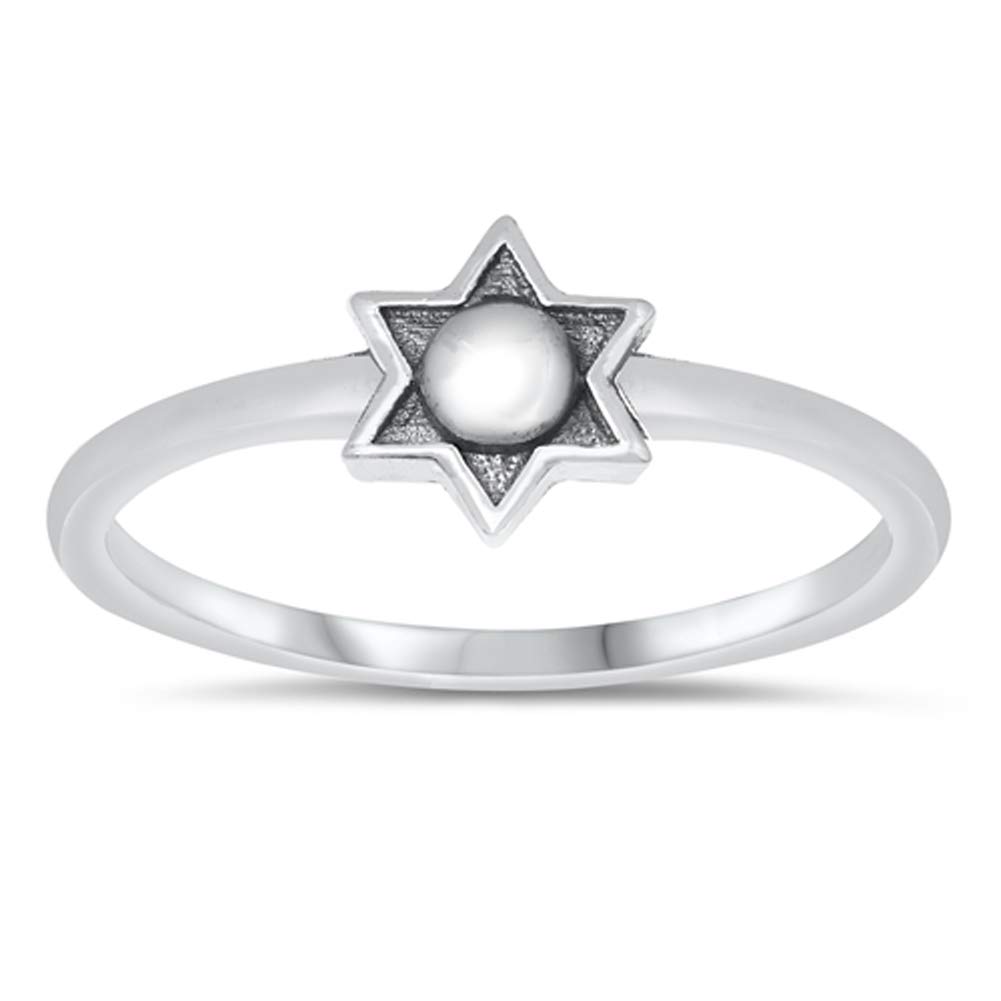 Minimalist High Polish Sterling Silver Sun Ring for Women - Sizes 4-10 - Perfect for Everyday Wear, Boho Jewelry & Gift Giving