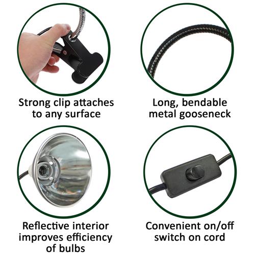75W Reptile Heating Lamp & Heat Emitter Set - Perfect for Terrariums, Snake Tanks & Lizard Habitats