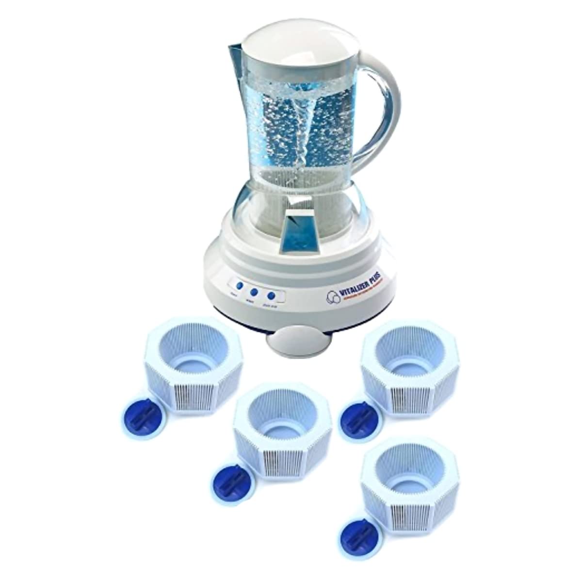Hexagonal Oxygen Water Maker with 4 Mineral Cubes - Alkaline Ionizer for Healthy Hydration - Perfect for Home, Office & Travel Use