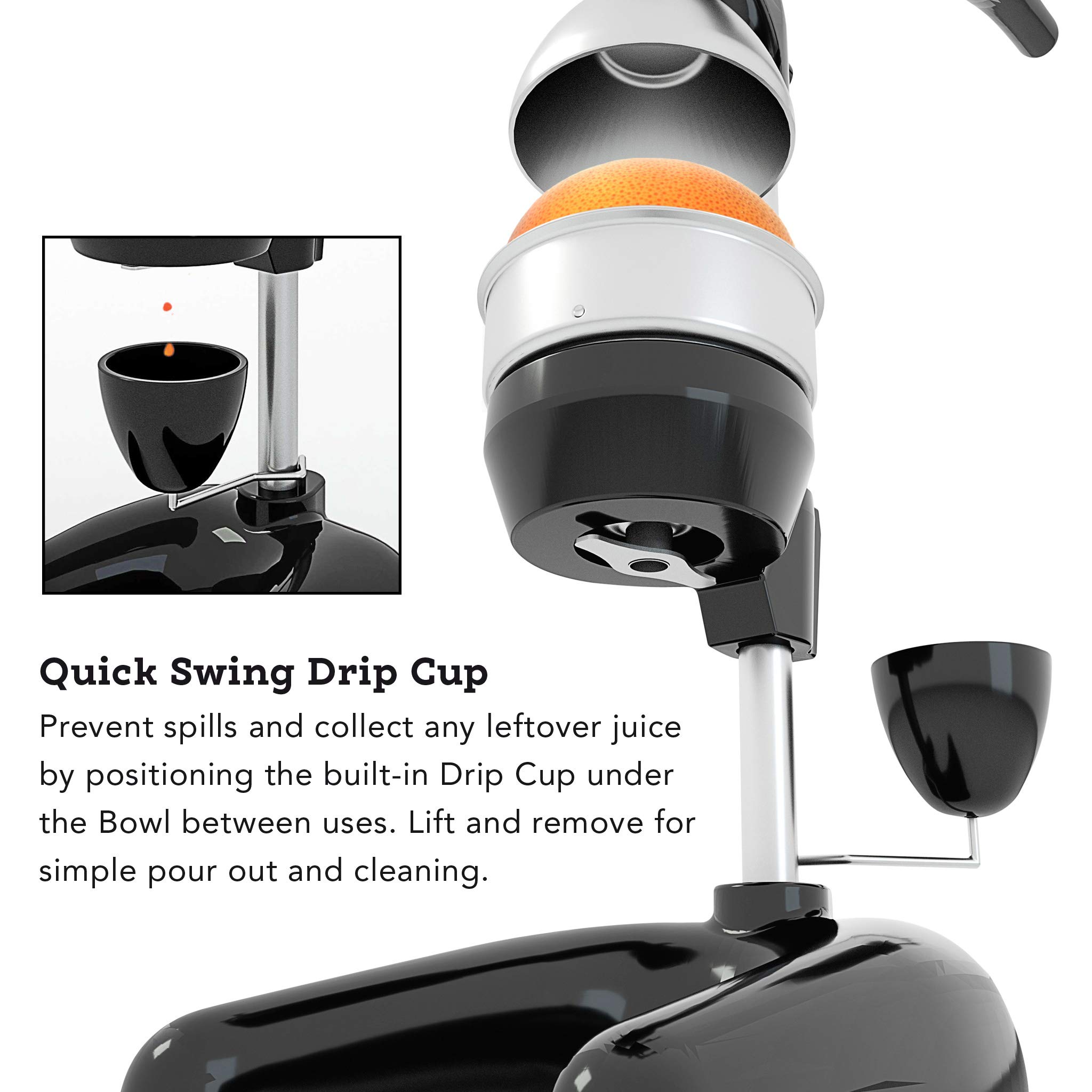 Tribest Slow Masticating Juicer for Citrus Fruits - Cold Press Technology, Black - Perfect for Healthy Juices, Detox Drinks & Smoothies at Home