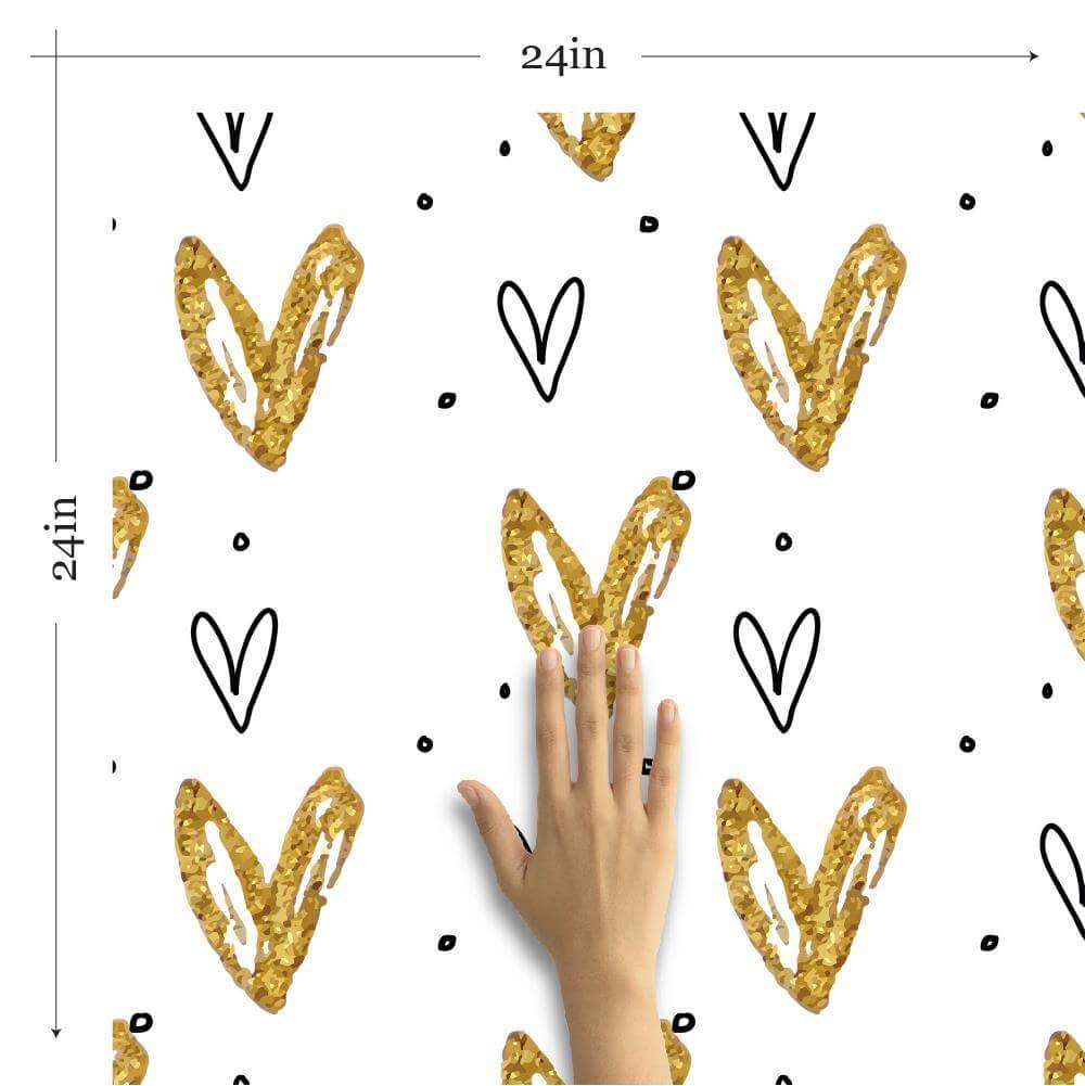 White and Yellow Teens Peel and Stick Removable Wallpaper 5135 - Self-Adhesive Decorative Wall Covering for Bedroom, Dorm, Nursery & Home Decor