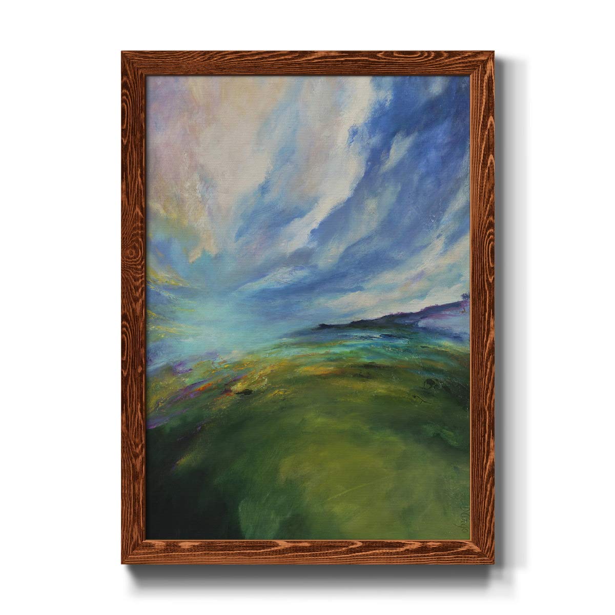 Renditions Gallery Wall Art - Earth Magic II Maple Framed Canvas 31x44 - Italian Art Deco Home Decor for Living Room, Bedroom & Office