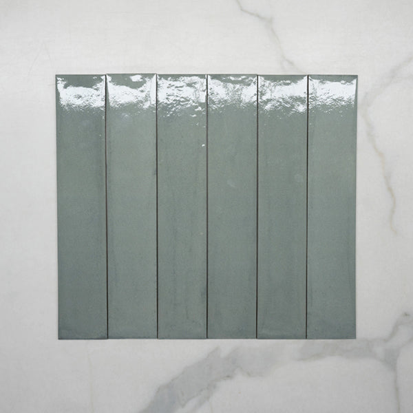 Aqua Theo Subway Tile Italian Porcelain Sample - Premium Ceramic Wall & Floor Tile for Kitchen Backsplash, Bathroom, and Shower - Waterproof & Durable Home Decor
