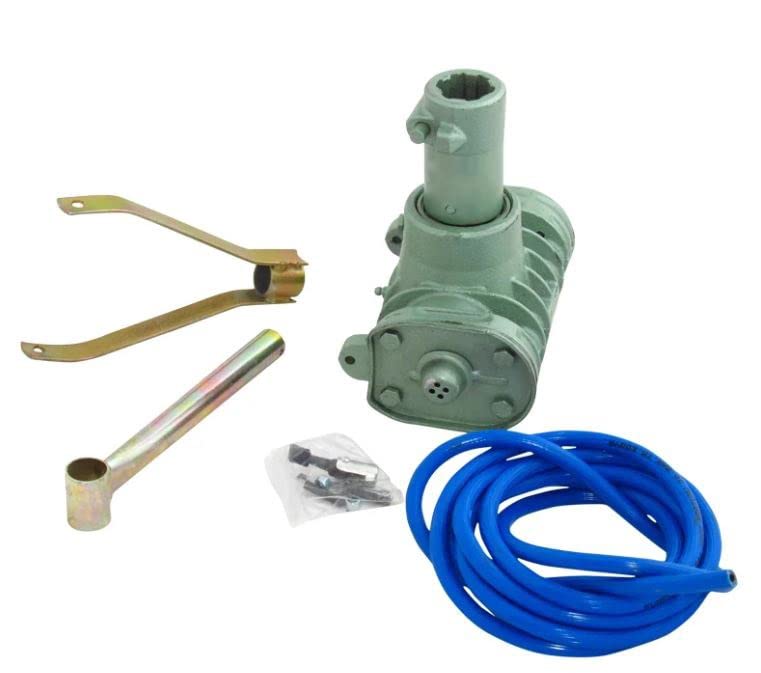 Tractor PTO Air Compressor - 12V Twin Cylinder Heavy Duty Tire Inflator with Hose for Farm Equipment & Field Use - Ideal for Pumping Tractor Tires, Agricultural Machinery & On-Site Applications