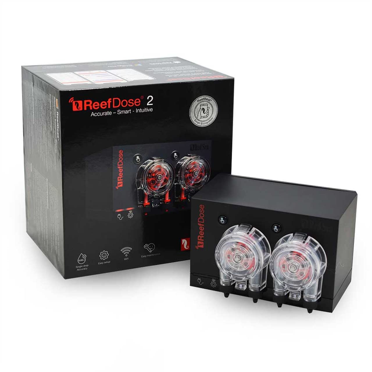 Red Sea ReefDose 2 Head Wireless Dosing Pump for Saltwater Aquariums - Automated Supplement & Trace Element Dispenser | ReefBeat App Controlled | Perfect for Coral Growth & Marine Tank Maintenance