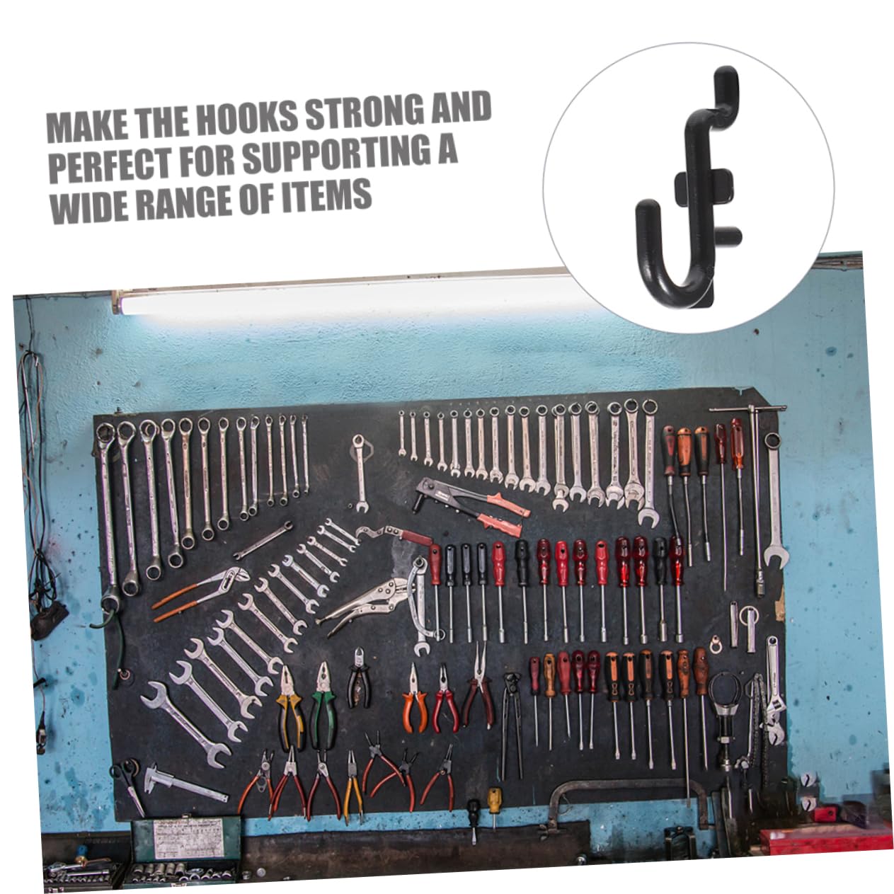 Angoily 90-Piece Heavy Duty Plastic Pegboard Hooks Set - Durable Tool Hooks for Pegboard Walls, Garage, Workshop & DIY Storage Organization