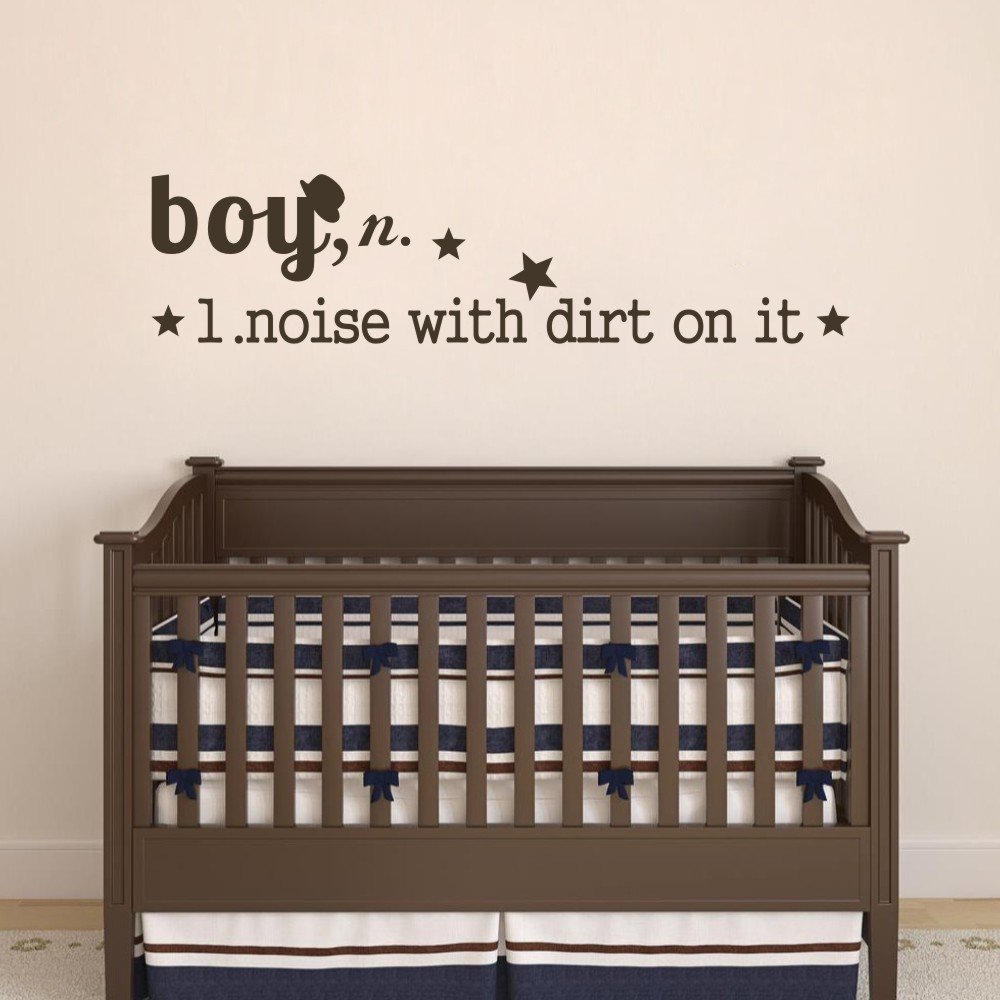Custom X-Large Boy Definition Sticker - Funny Dirt & Noise Wall Decal for Nursery & Bedroom Decor - Perfect for Kids Room, Playroom & Teen Boy's Space