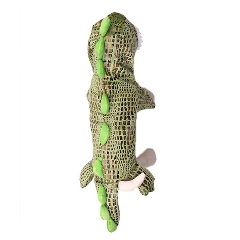 POPETPOP Halloween Dog Costume - Crocodile Puppy Outfit for Small Dogs, Size L | Pet Party Dress & Fun Photo Prop