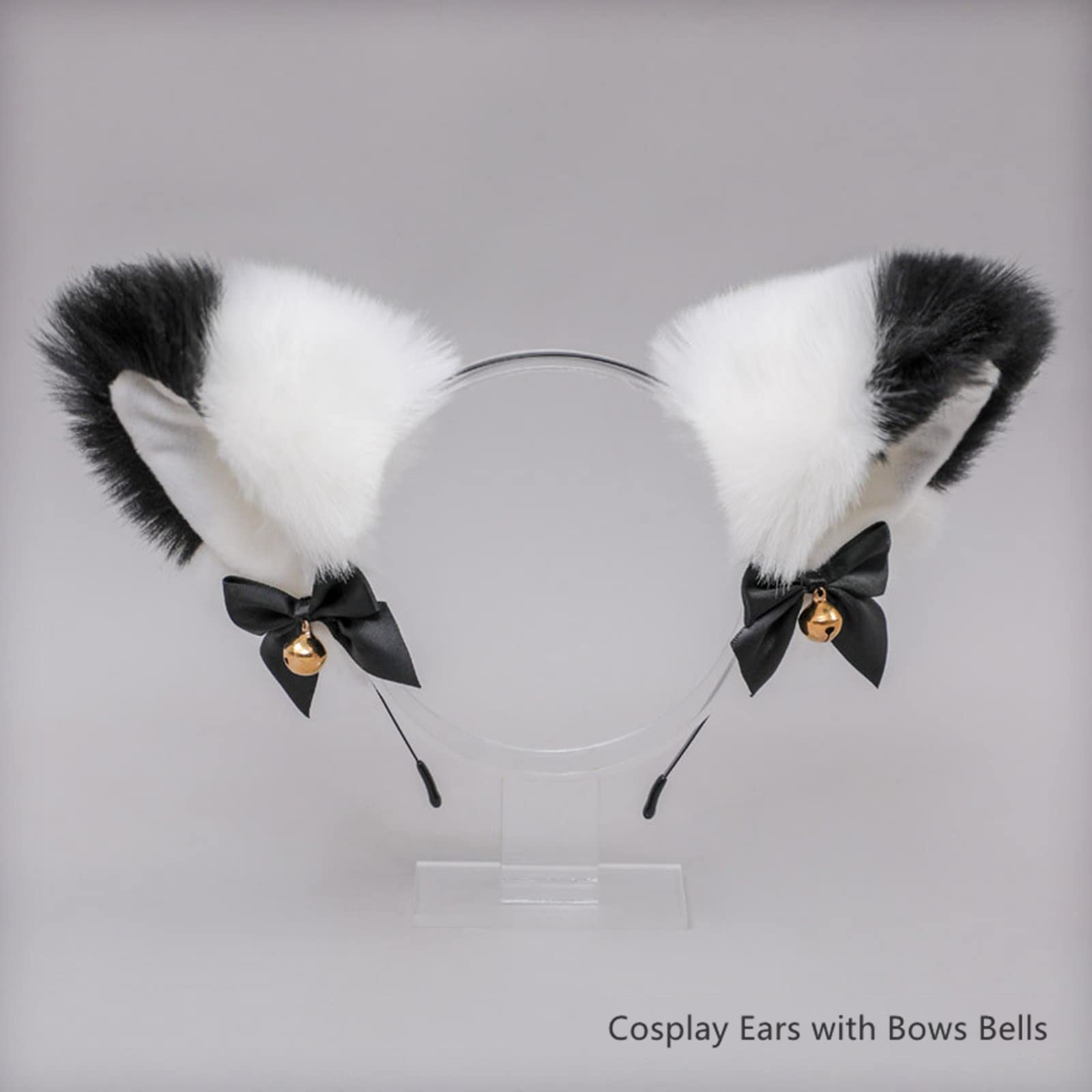 Fxaelian Animal Fox Cat Dog Ears Headband - Cute Fluffy Cosplay Costume Accessories for Halloween, Christmas Parties, Cosplay Events & TikTok Videos